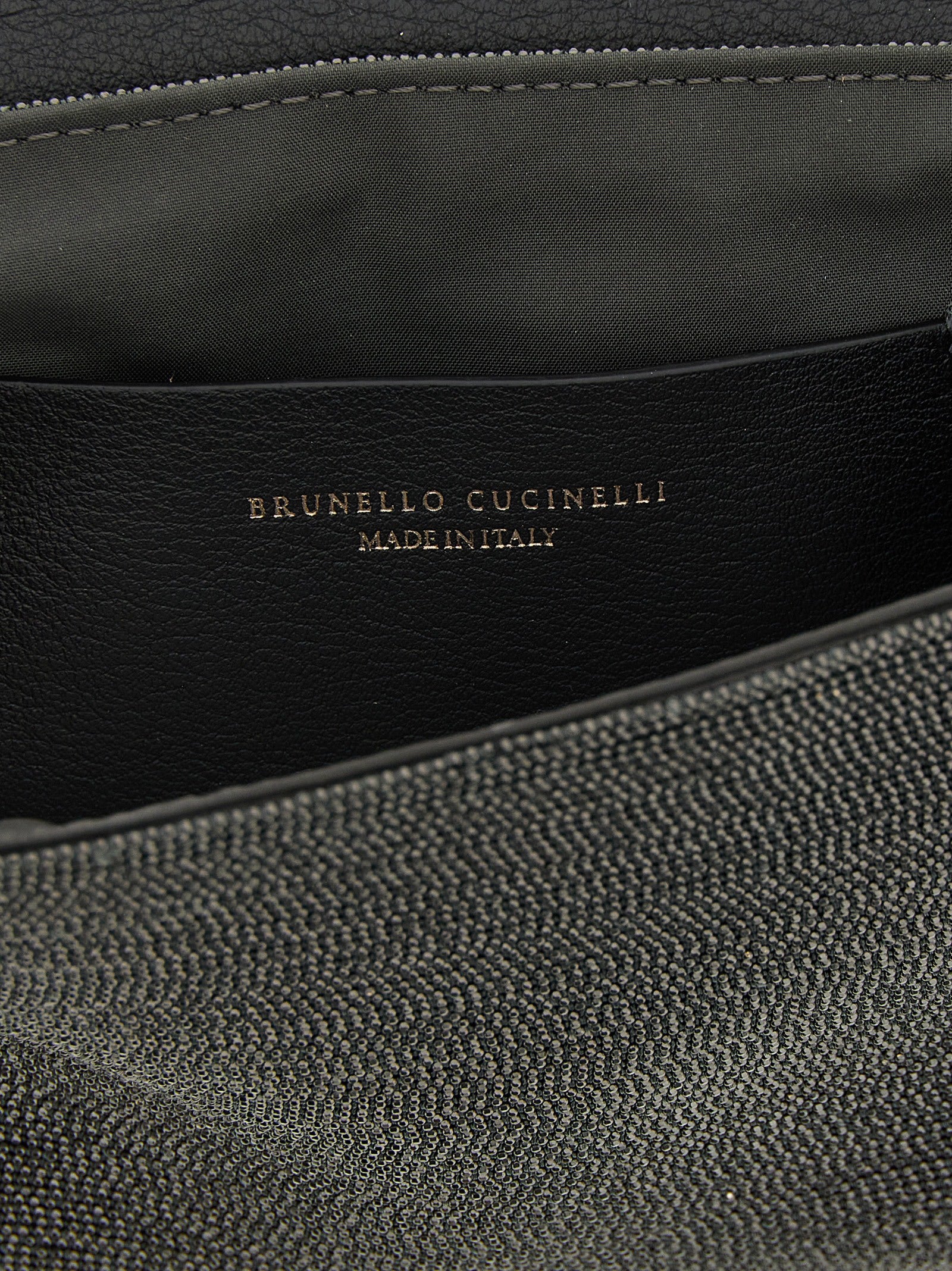 Brunello Cucinelli Precious Flap Shoulder Bag - Black
