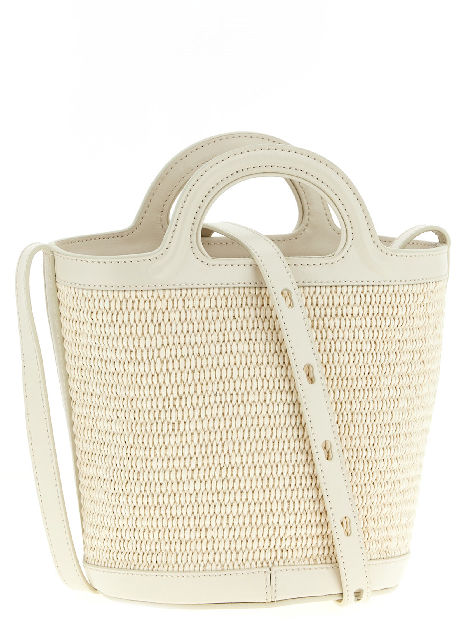 Marni Tropicalia Small Bag - Shell Ivory Leather & Raffia