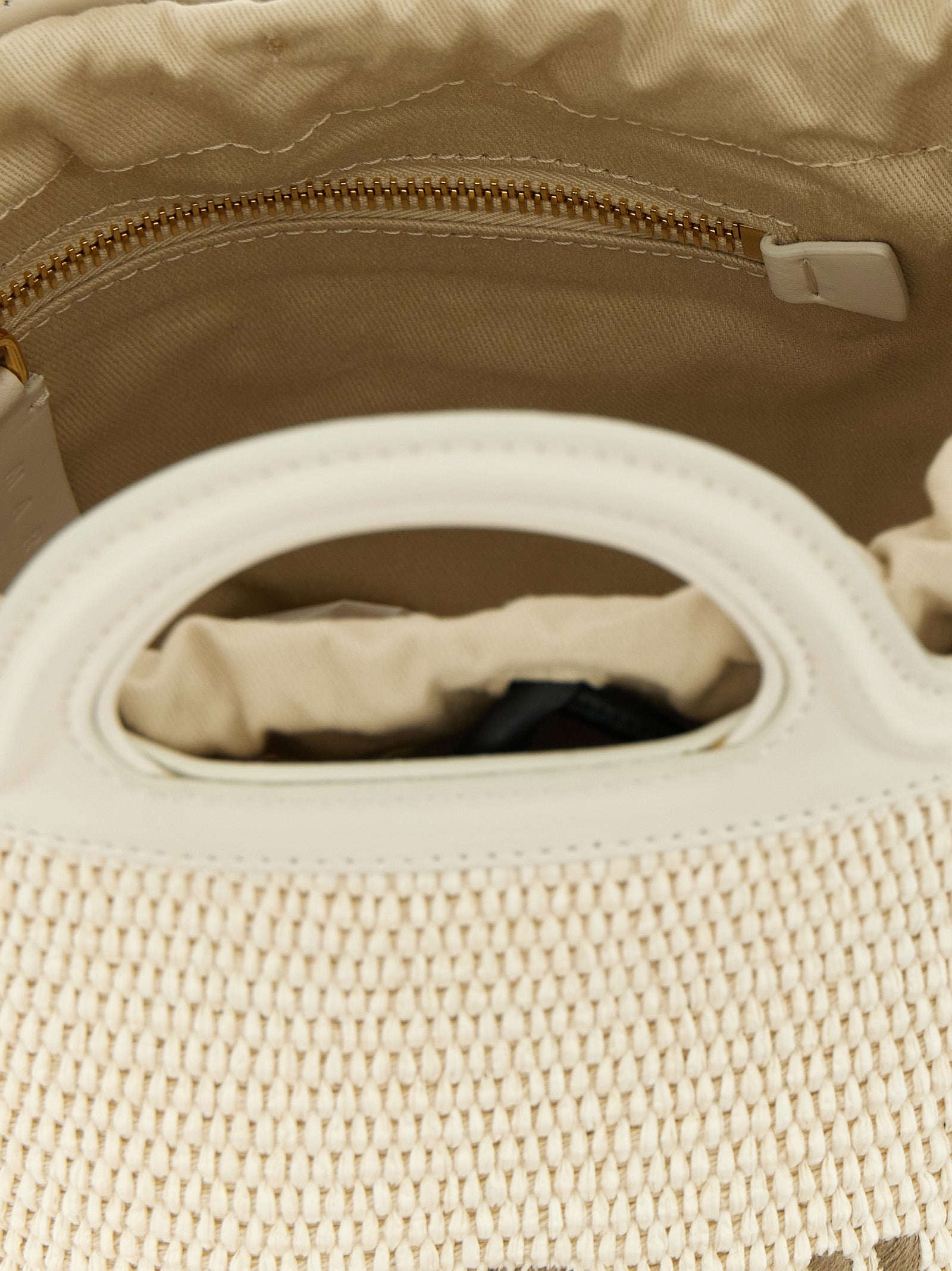 Marni Tropicalia Small Bag - Shell Ivory Leather & Raffia