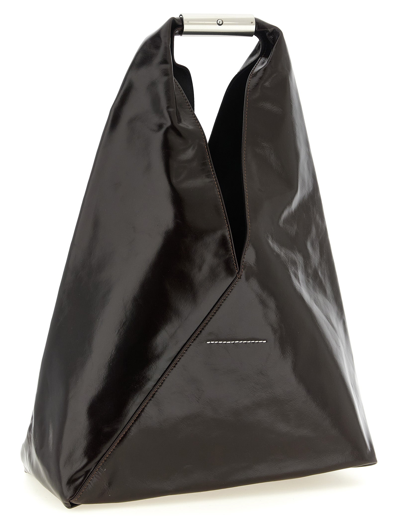 MM6 Japanese Bag Jewel Handle - Brown Leather