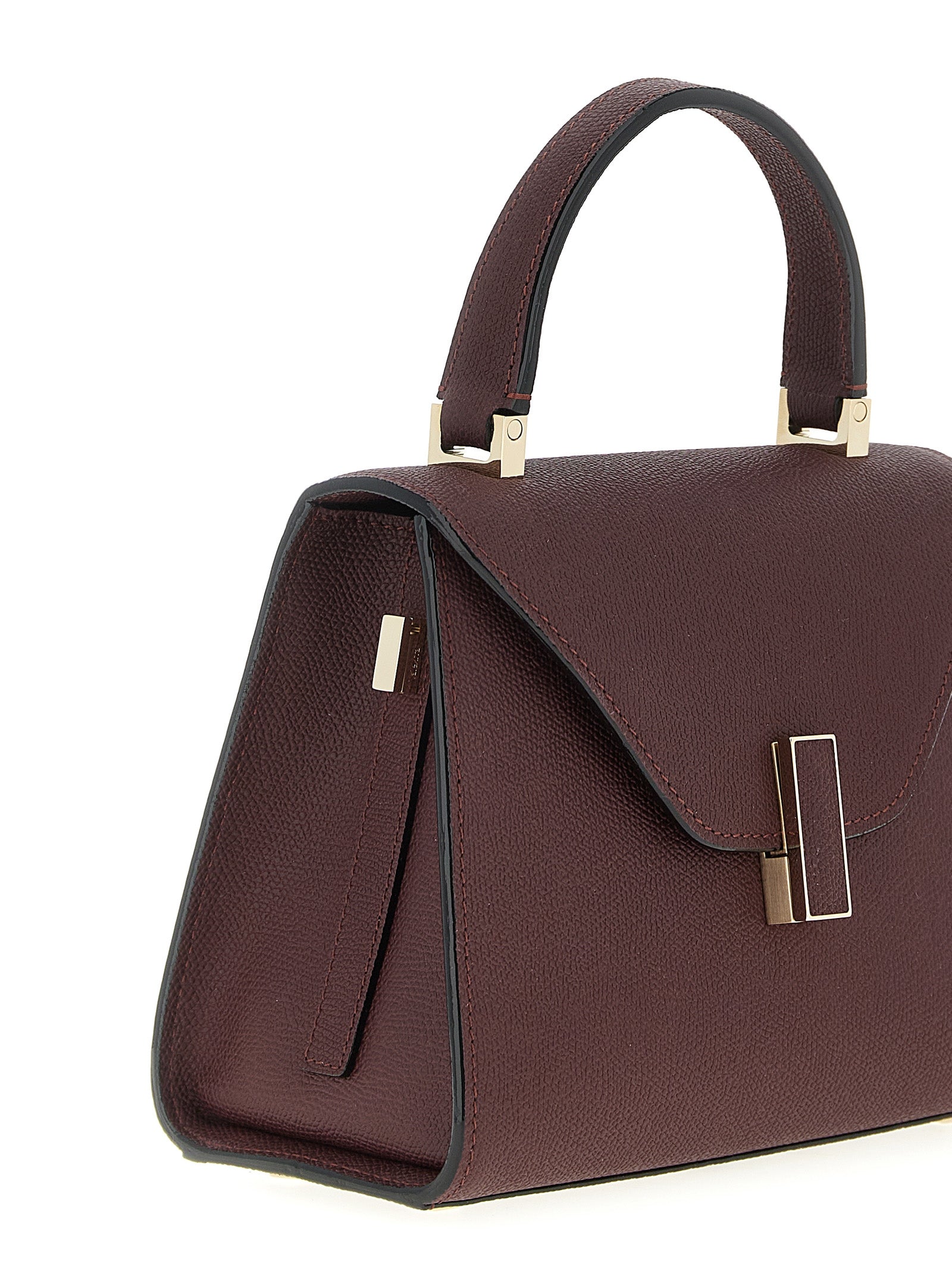 Valextra Iside Top Handle Mini Bag - Bordeaux