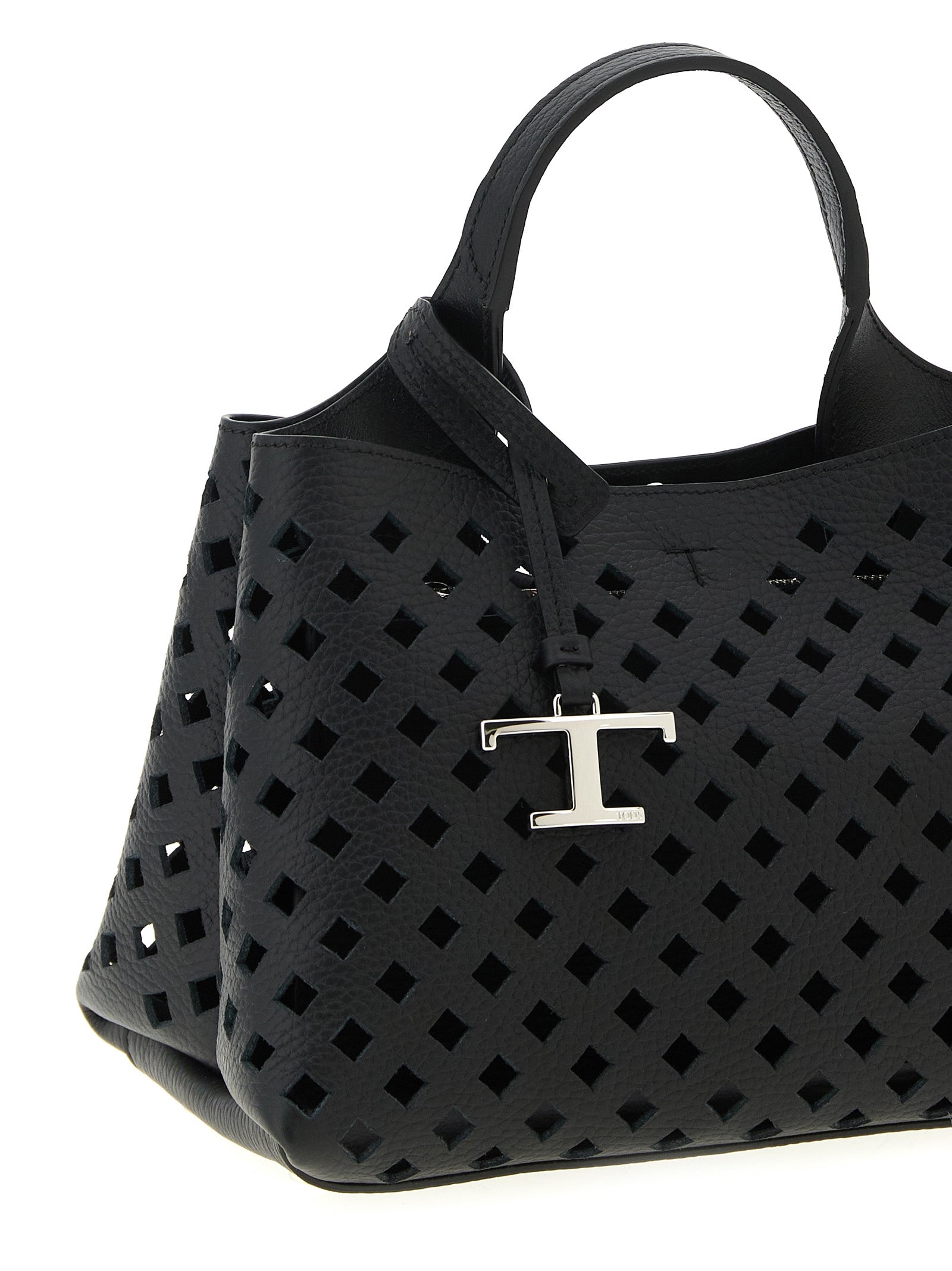 Tod's Micro Bag with Perforated Detailing - Black Leather