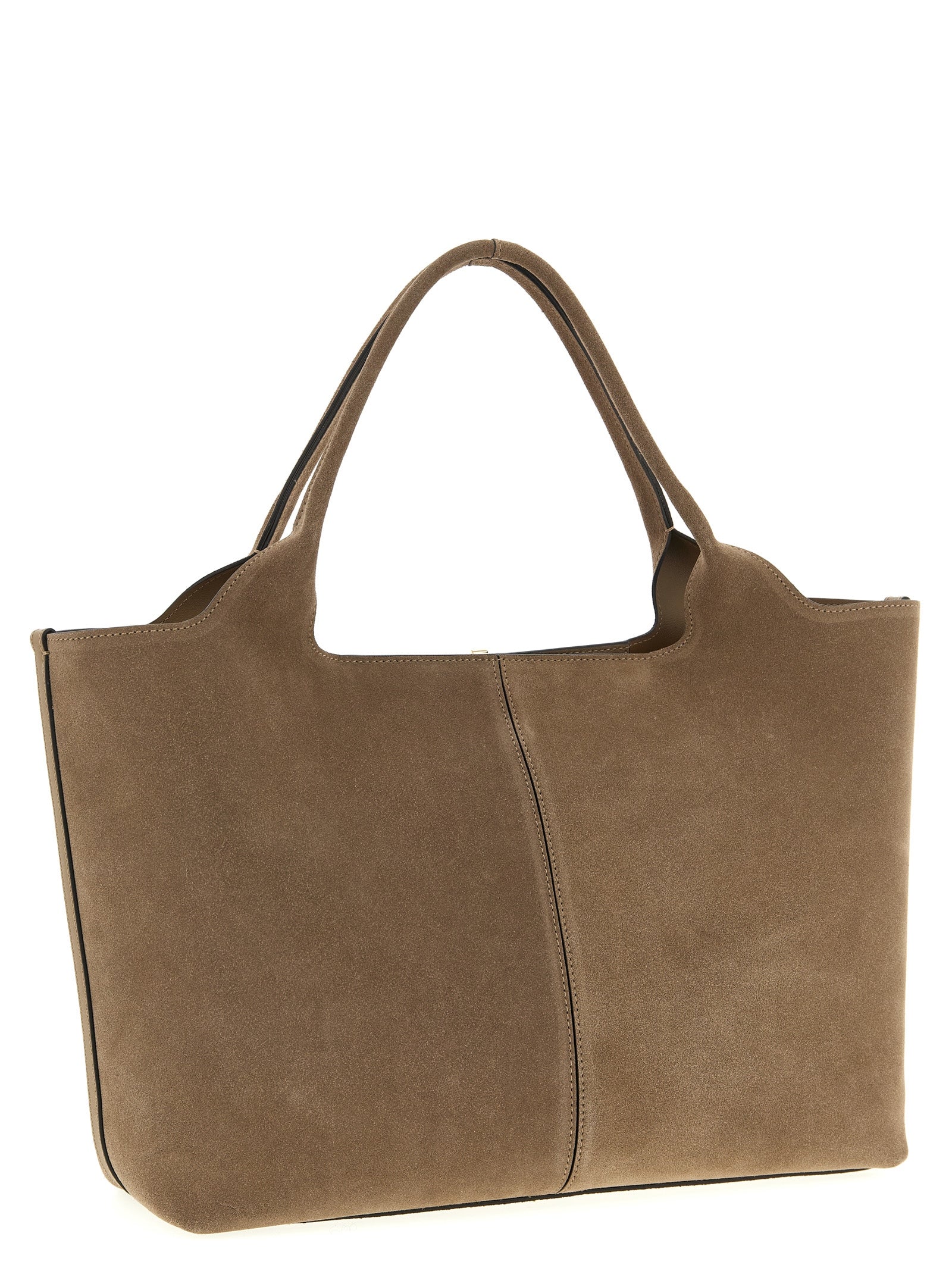 Tod's Medium-Small Shopping Bag - Brown Suede