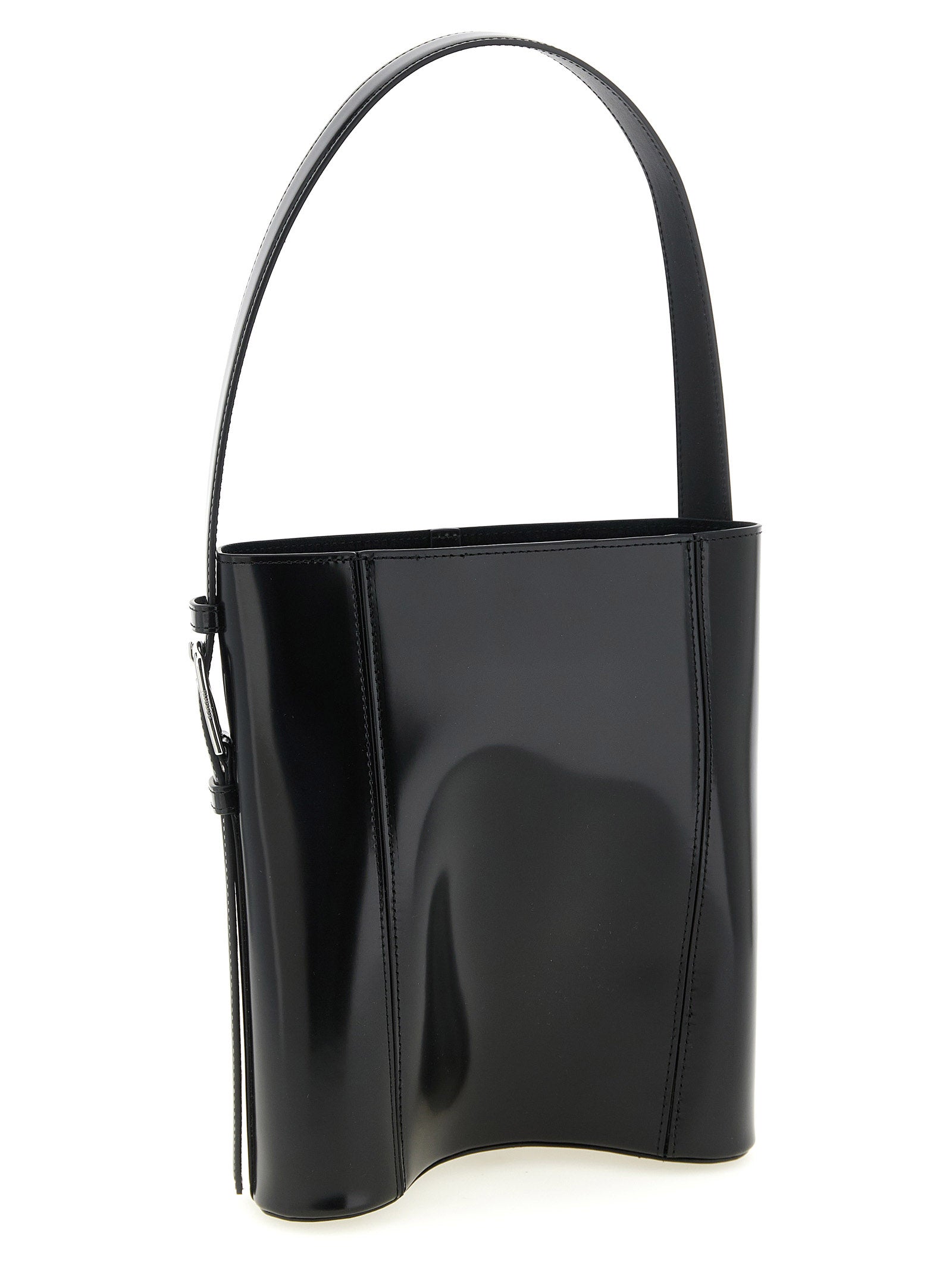 Coperni Ergonomic Bucket Bag - Black Leather