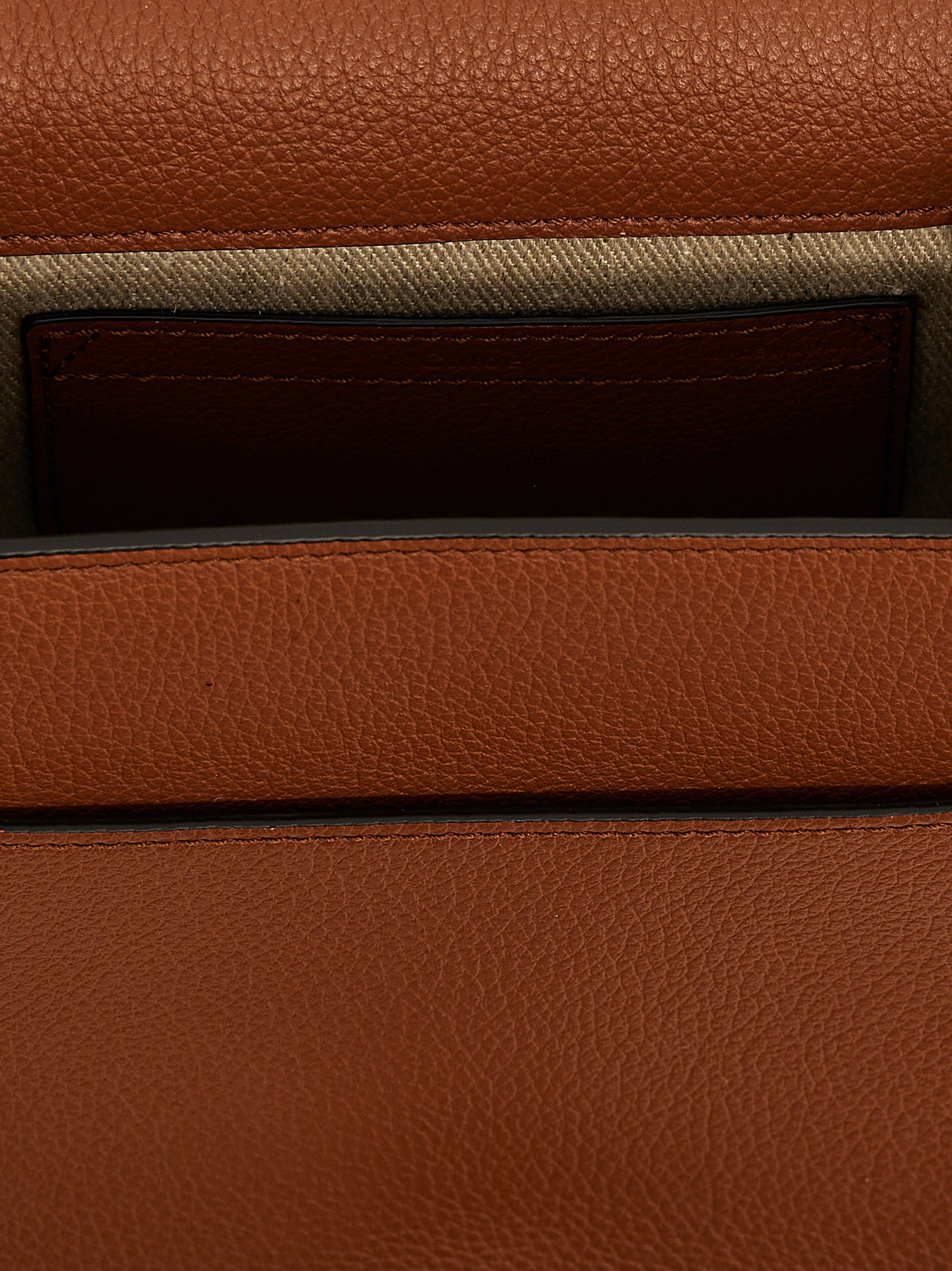 Chloé Marcie Small Saddle Bag - Tan Grained Leather