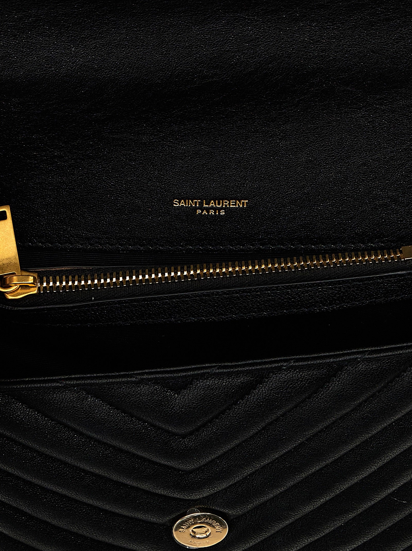Saint Laurent College Medium Quilted Leather Bag - Black