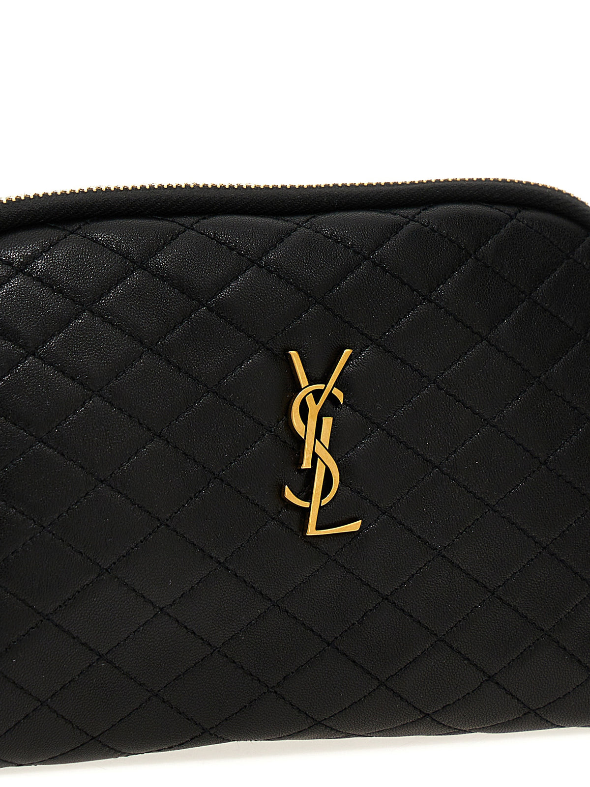 Saint Laurent Gaby Zippered Pouch - Black