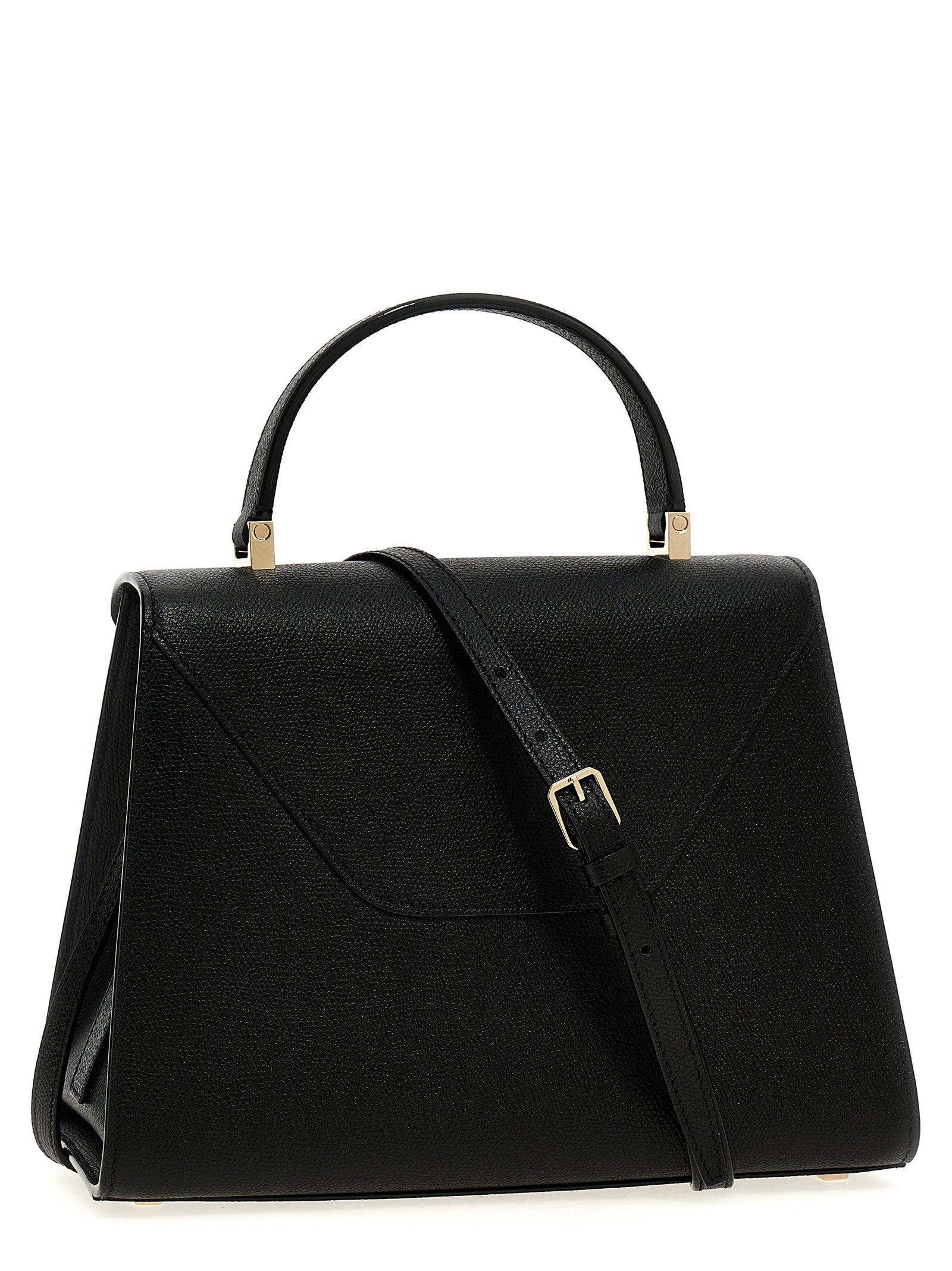 Valextra Iside Iside Top Handle Medium Bag - Black Millepunte Leather