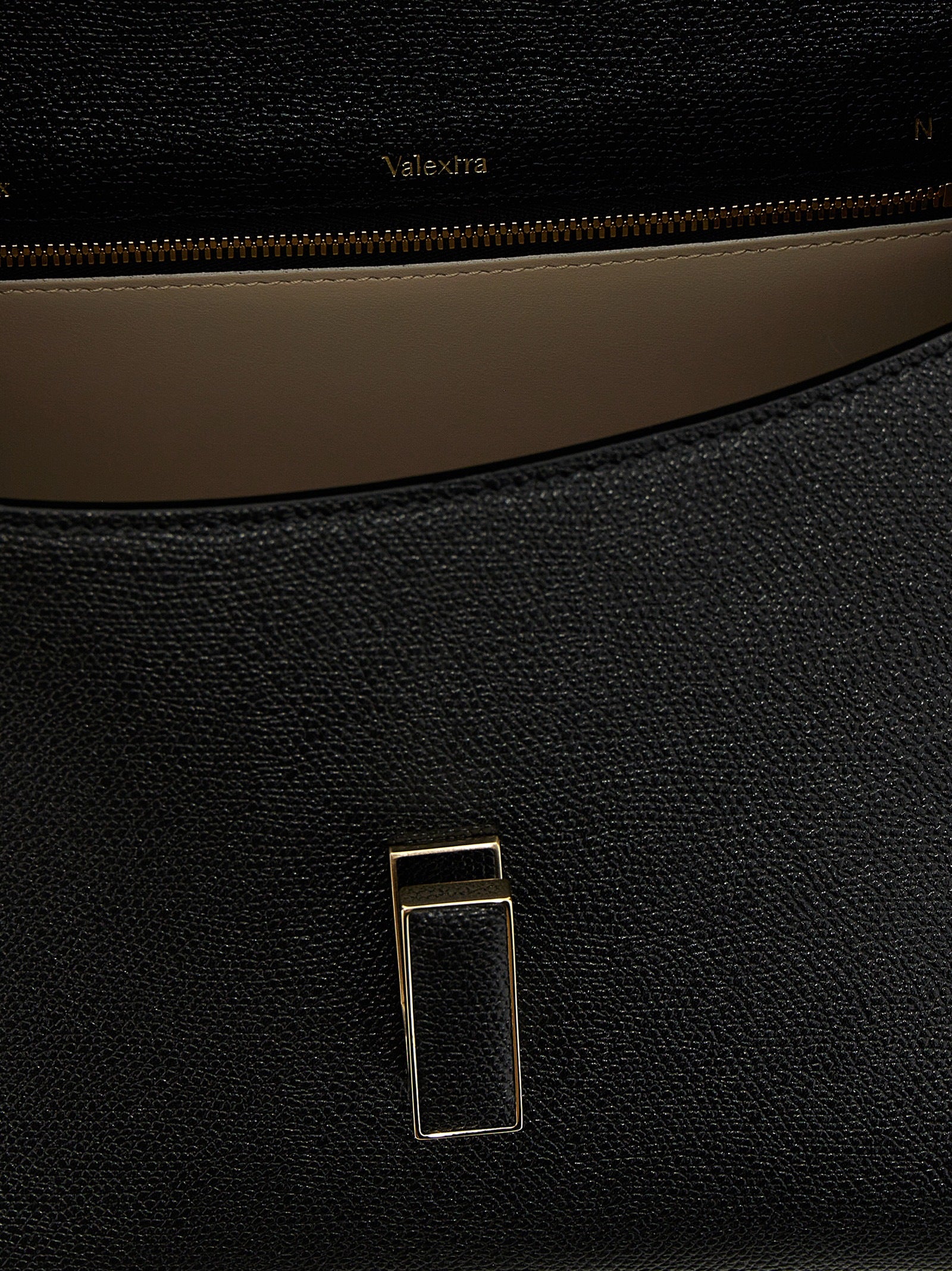 Valextra Iside Iside Top Handle Medium Bag - Black Millepunte Leather