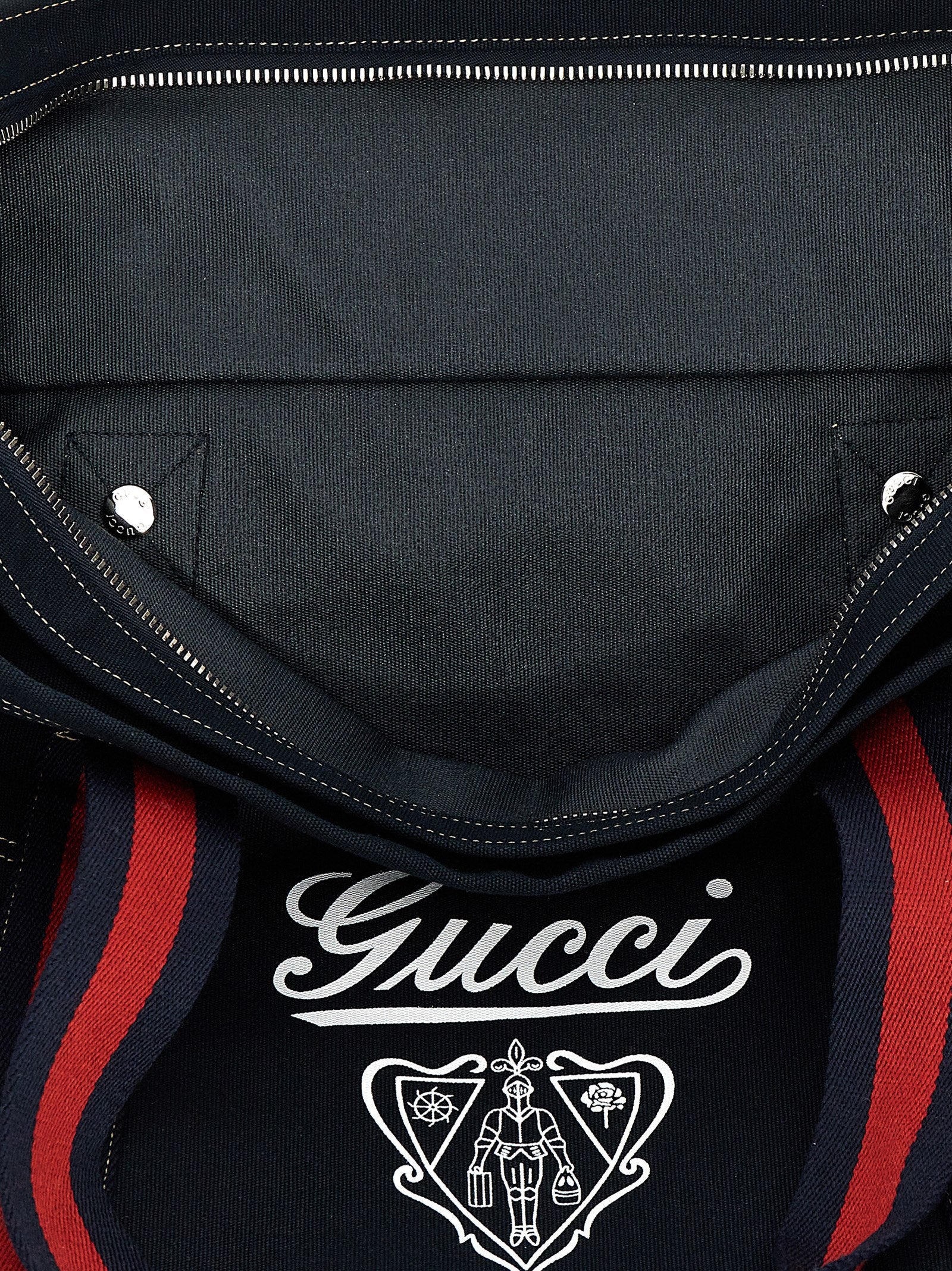 Gucci Large Canvas Shopping Bag - Dark Blue