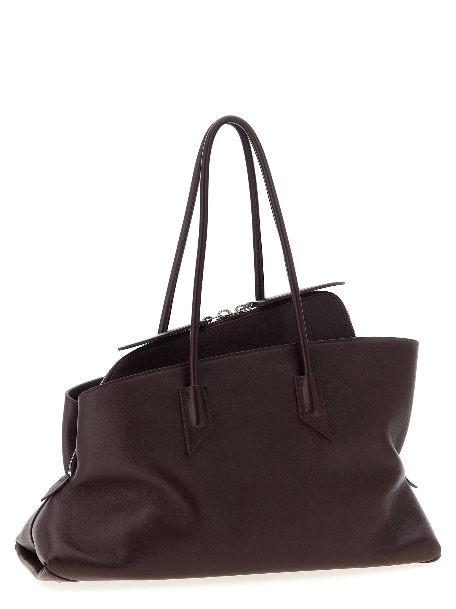 The Attico La Passeggiata Medium Top Handle - Dark Violet