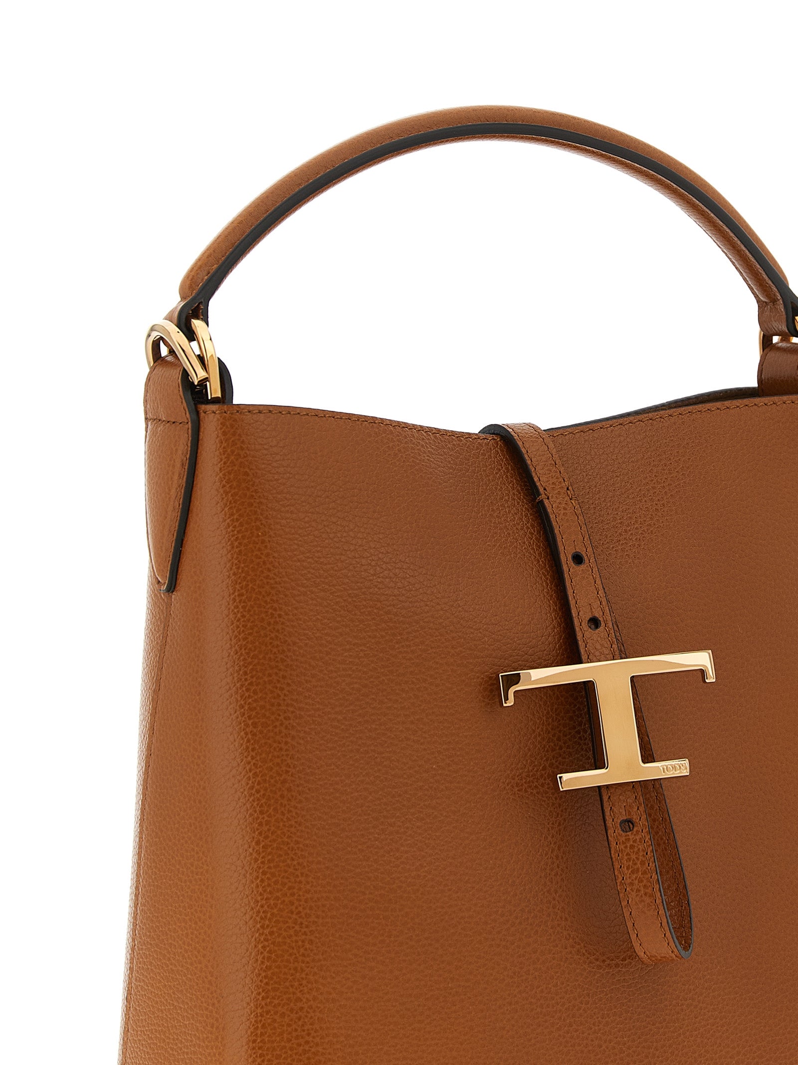 Tod's T Timeless Mini Bucket Bag - Brown Leather