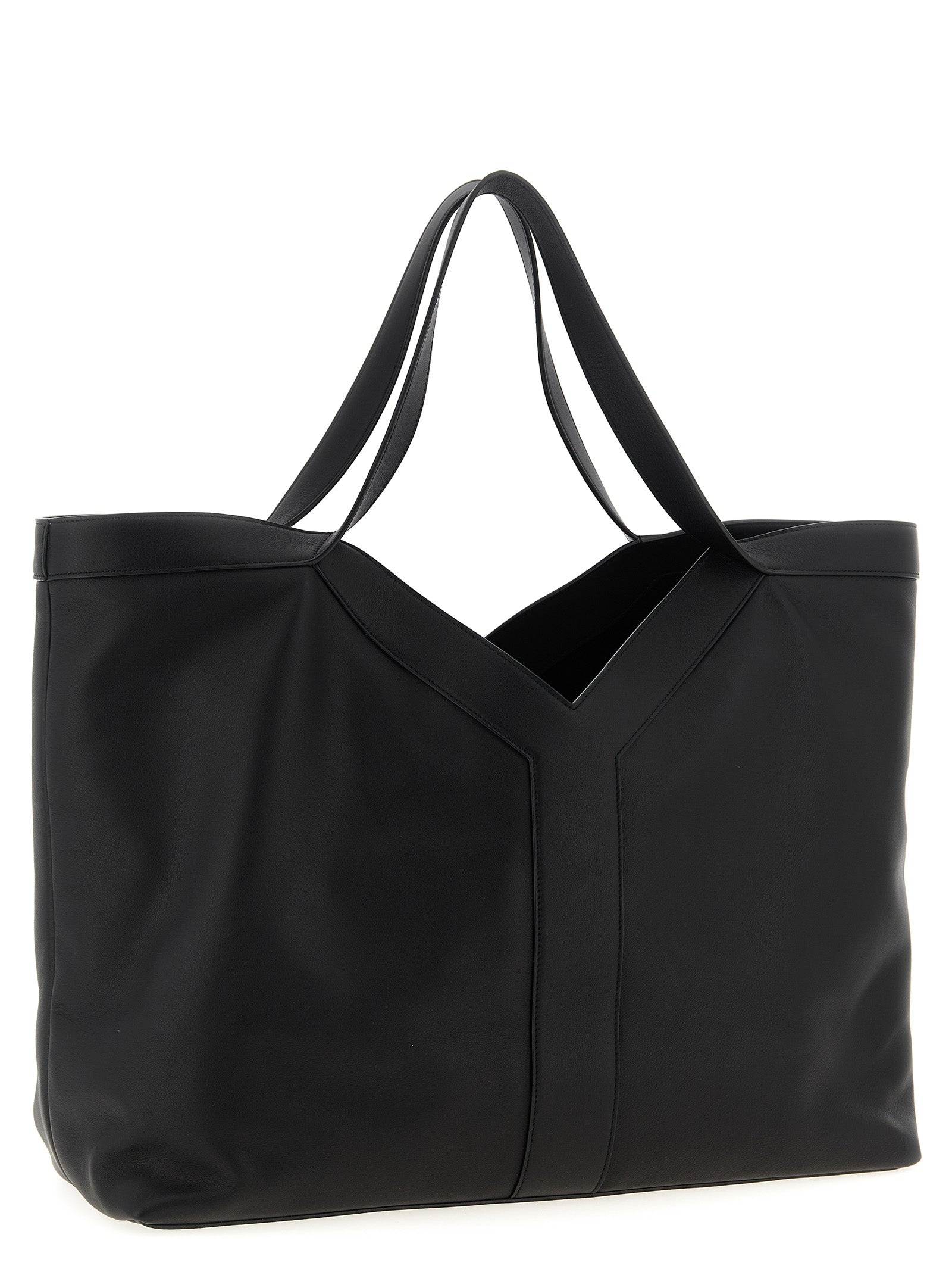 Saint Laurent Y Large Tote - Black Leather