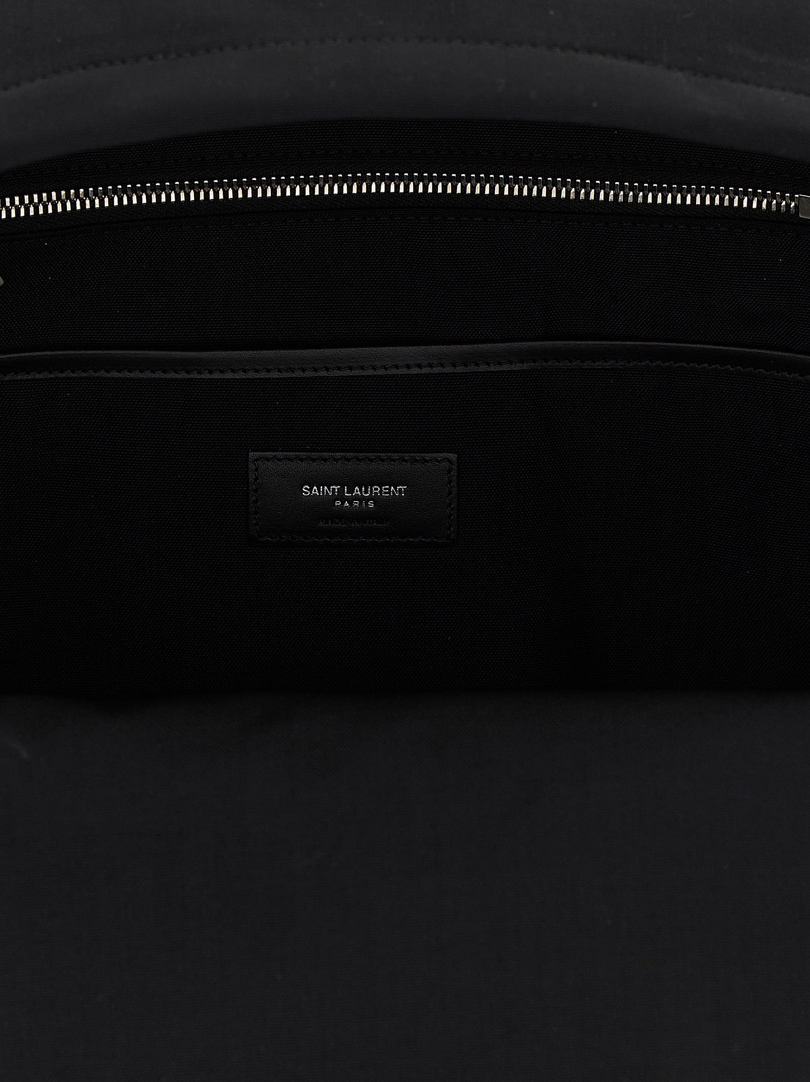 Saint Laurent City Backpack - Black Canvas Nylon and Leather
