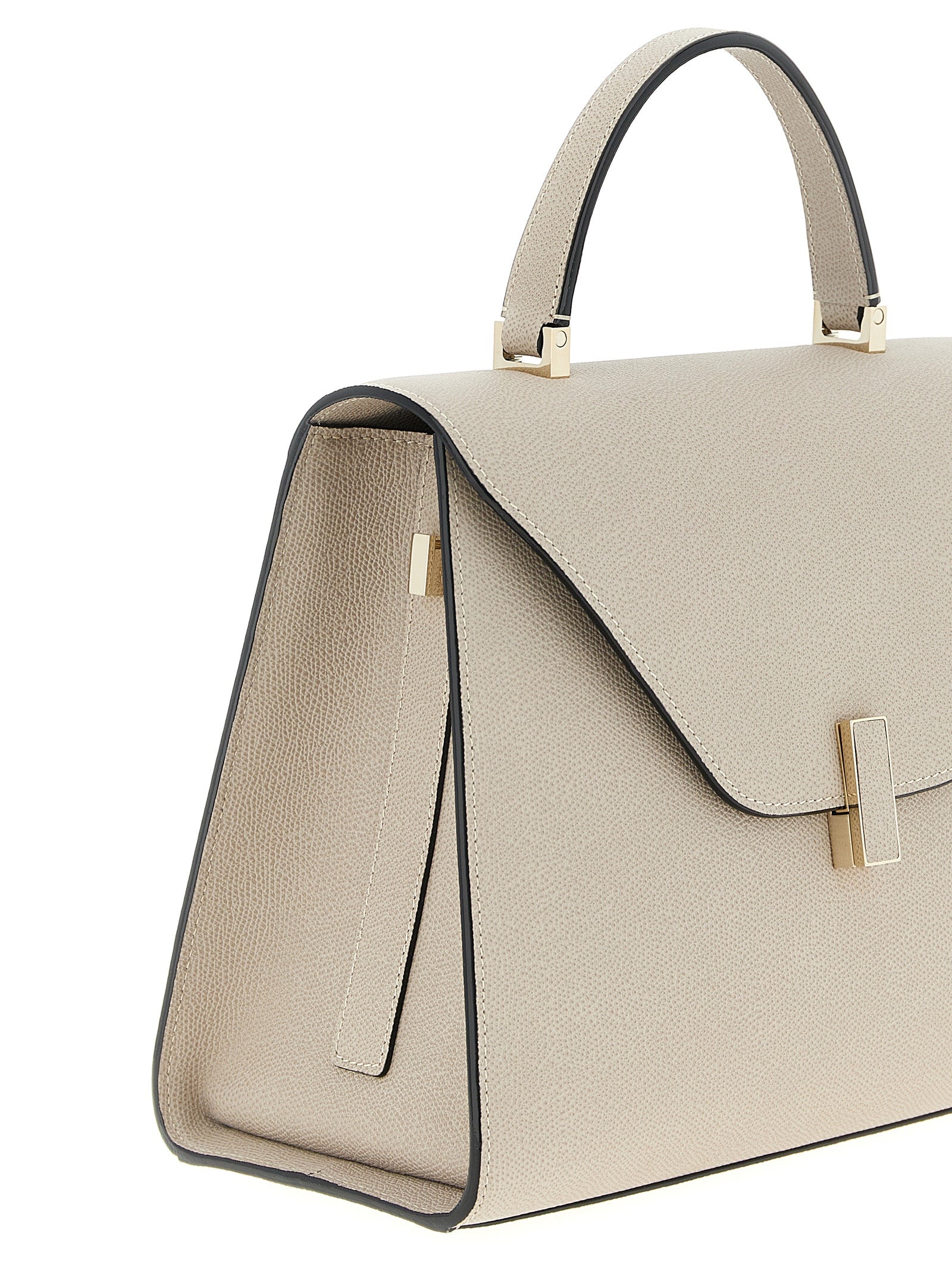 Valextra Iside Top Handle Large Bag - Beige Millepunte Leather (Rare Discontinued Size)