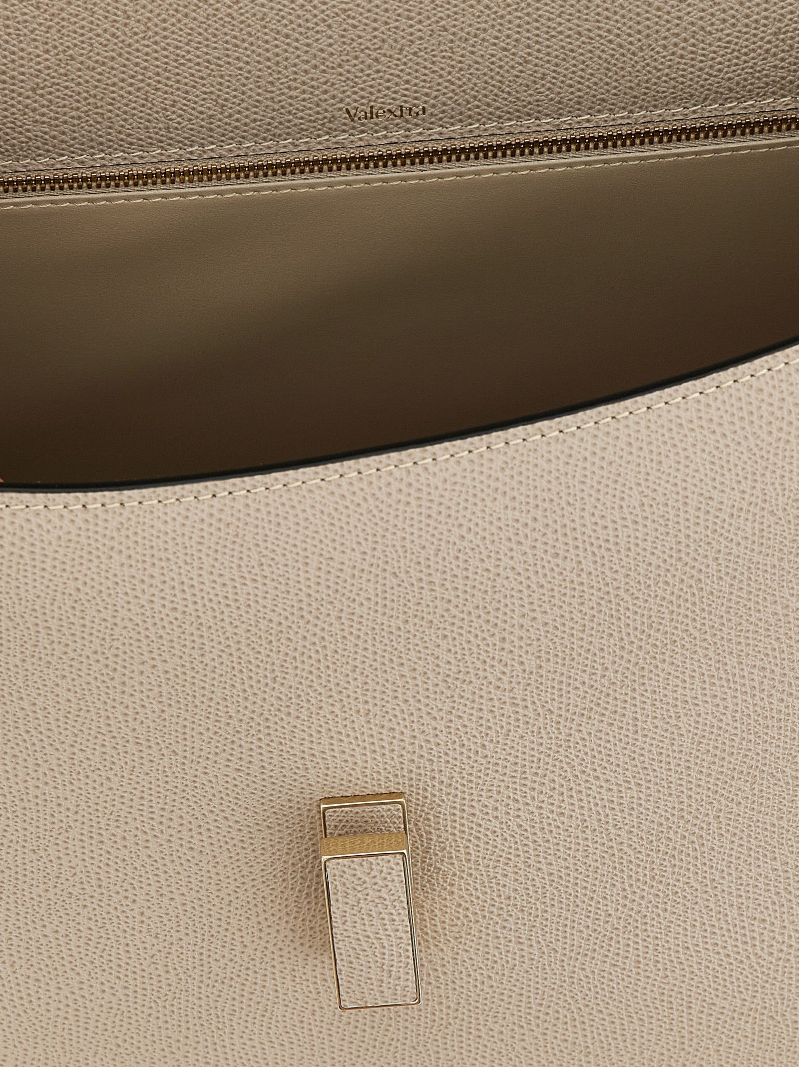 Valextra Iside Top Handle Large Bag - Beige Millepunte Leather (Rare Discontinued Size)