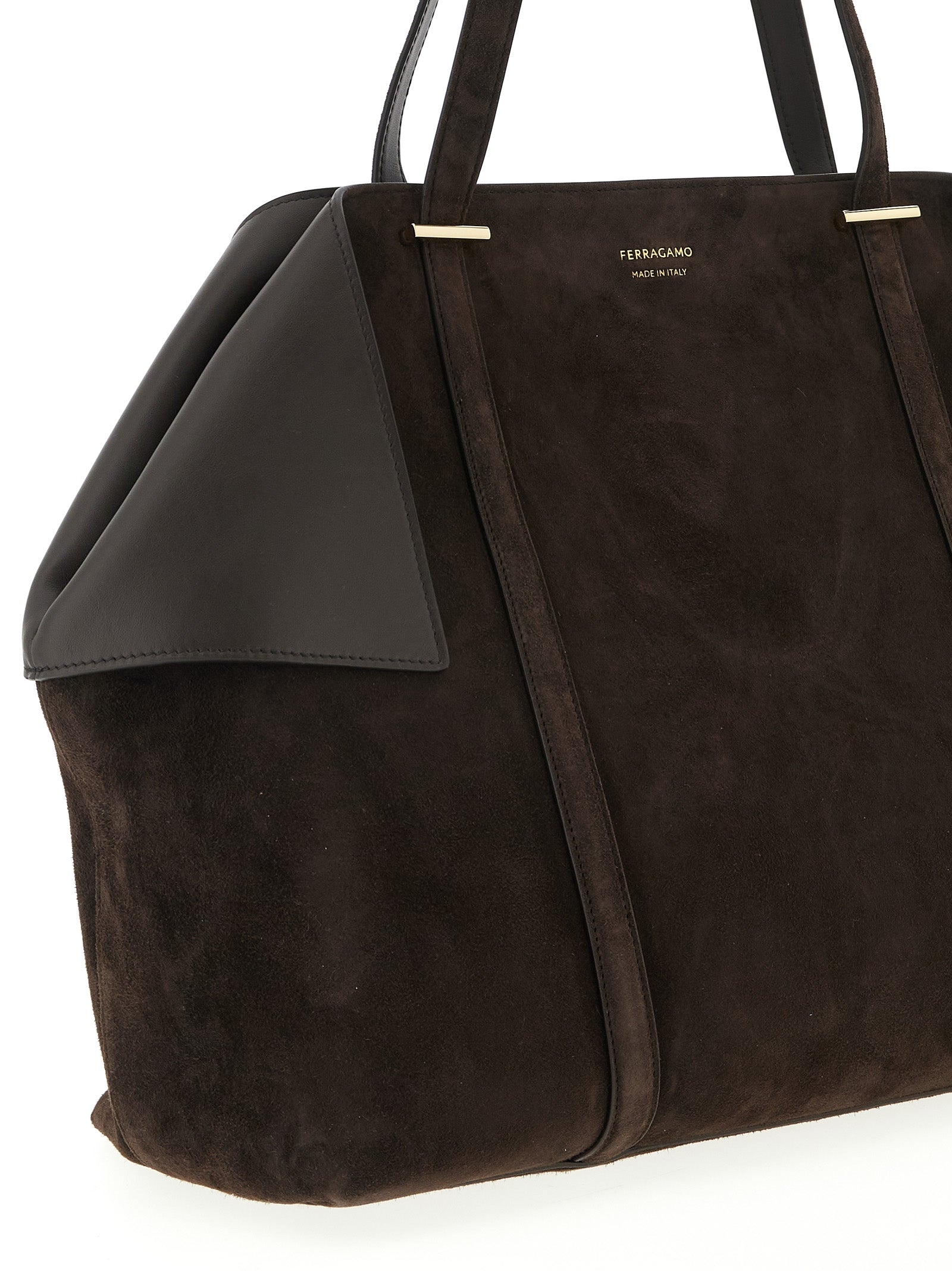 Ferragamo Folded Large Tote Bag - Dark Brown