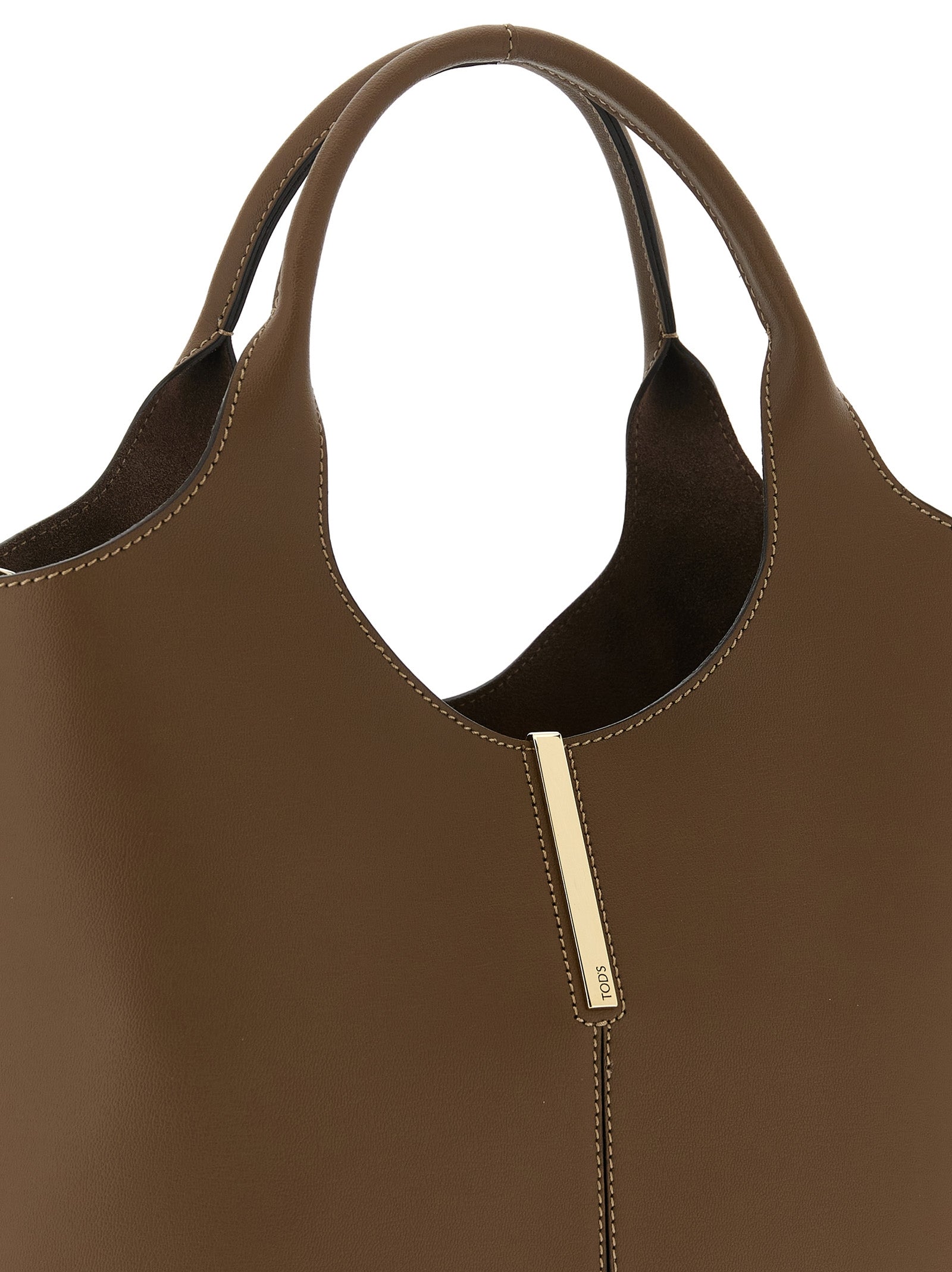 Tod's Tote Small Shopping Bag - Brown Natural