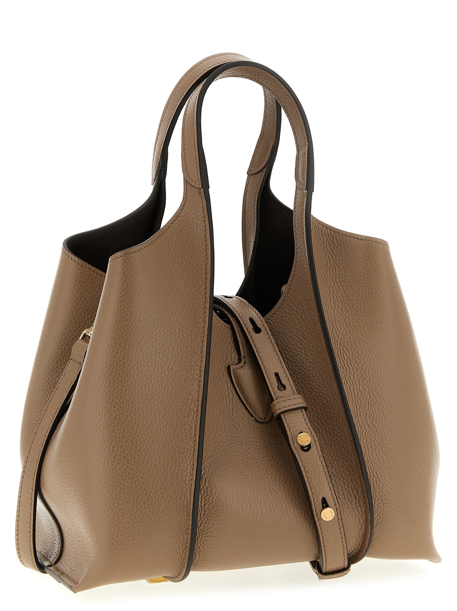 Tod's T Timeless Mini Shopping Bag - Beige Leather