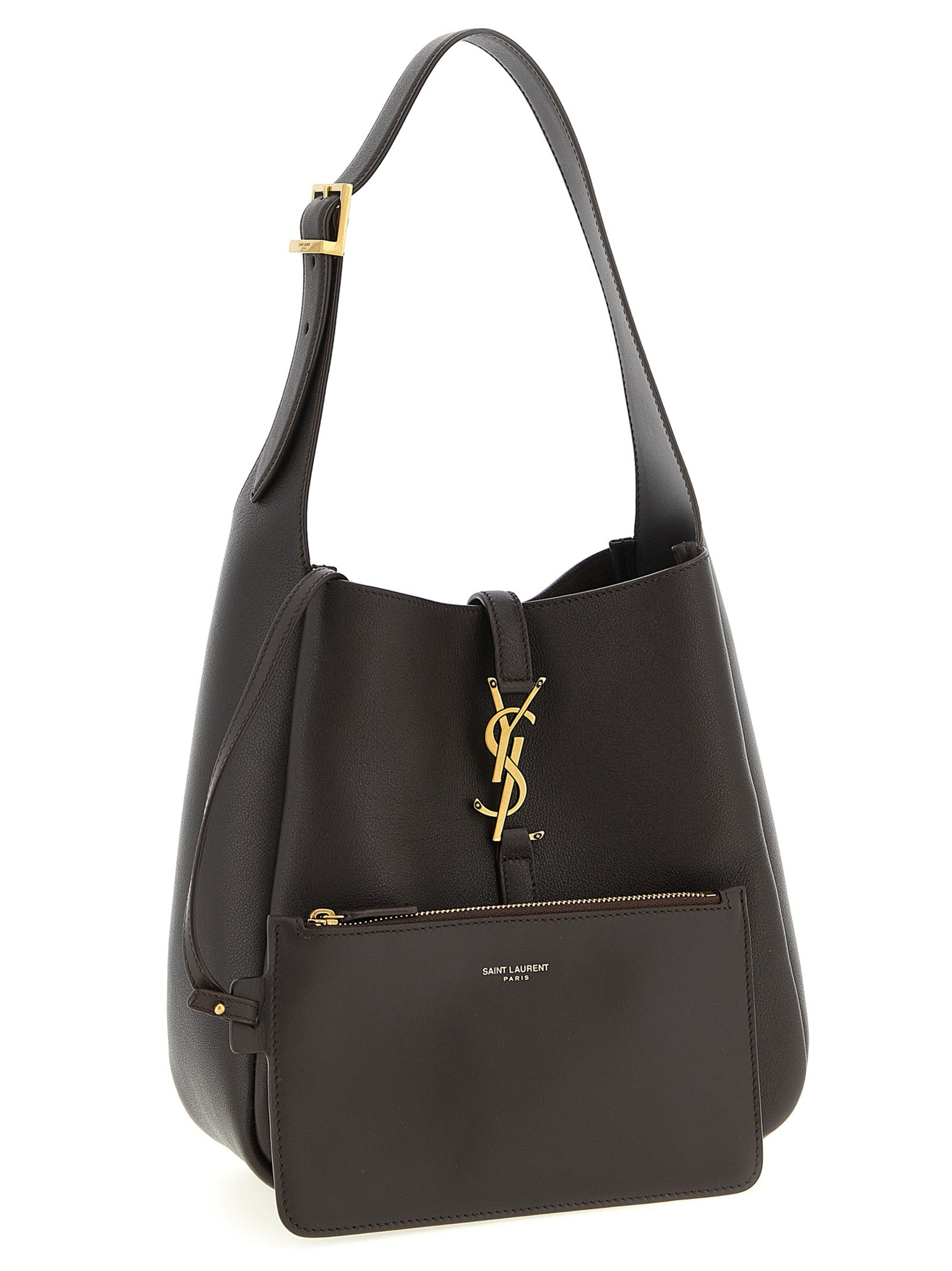 Saint Laurent Le 5 À 7 Supple Small Hobo Bag - Arabica Grained Leather