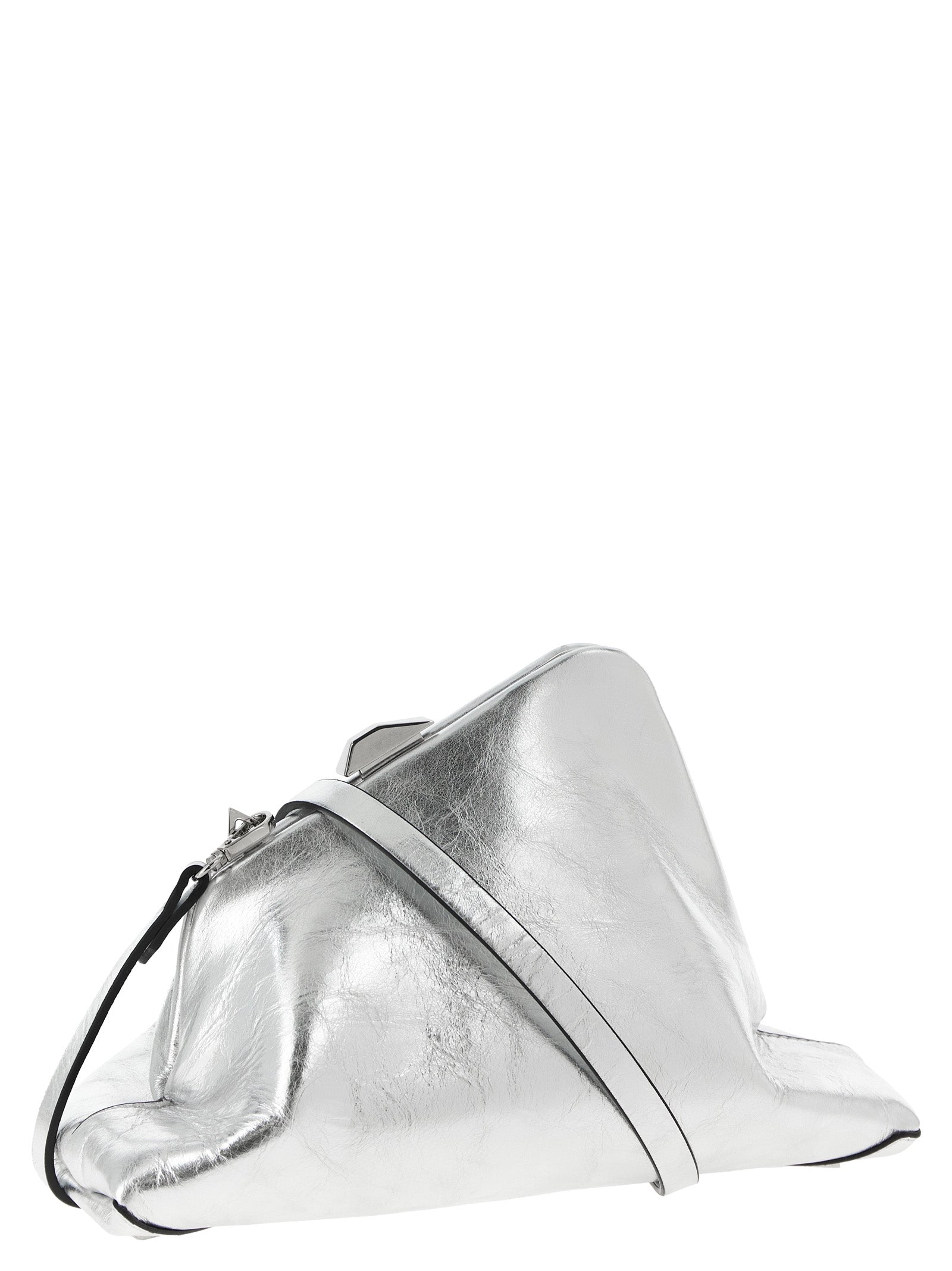 The Attico Day Off Small Clutch Bag - Silver