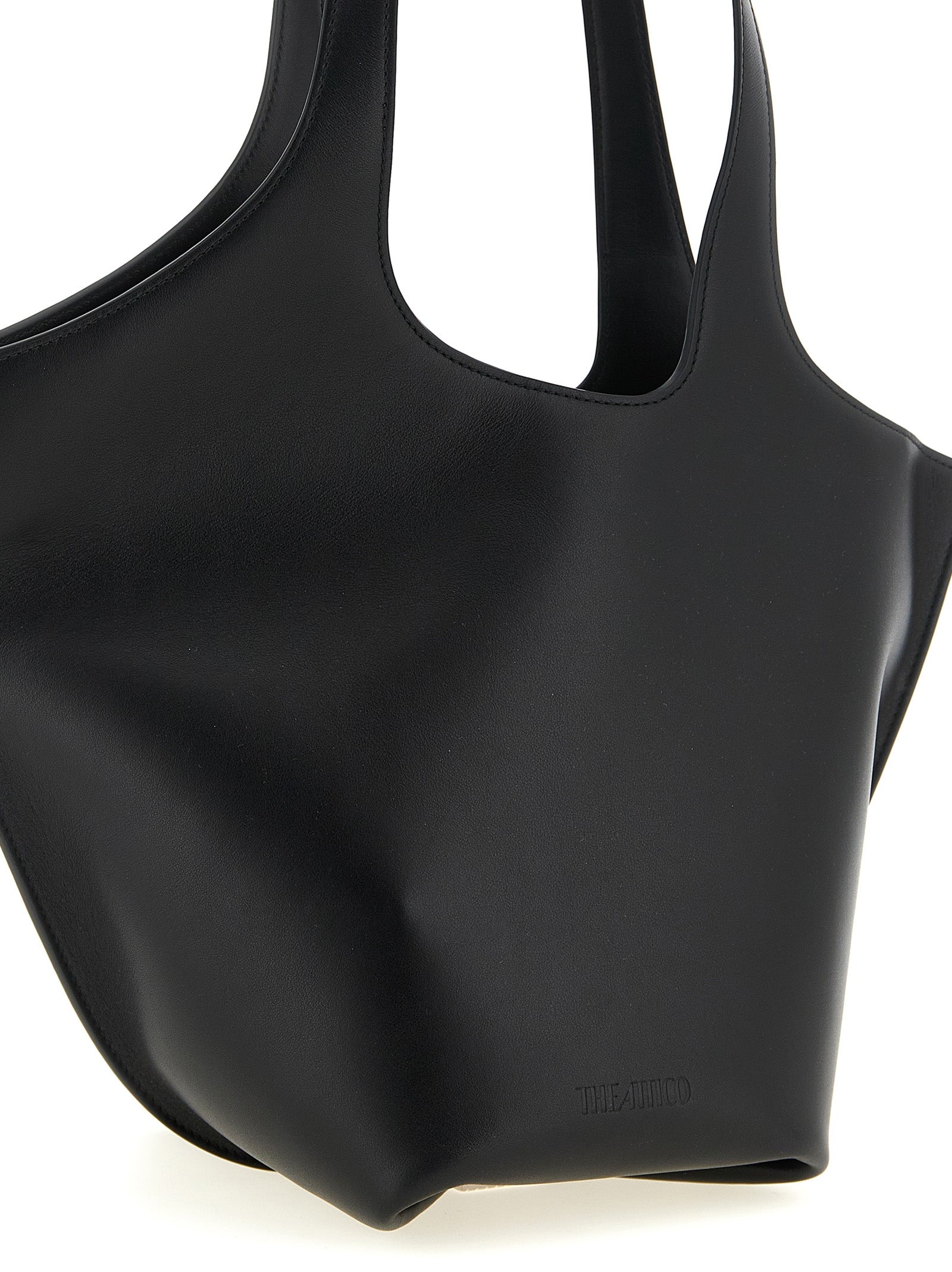 The Attico La Scoop Shoulder Bag - Black