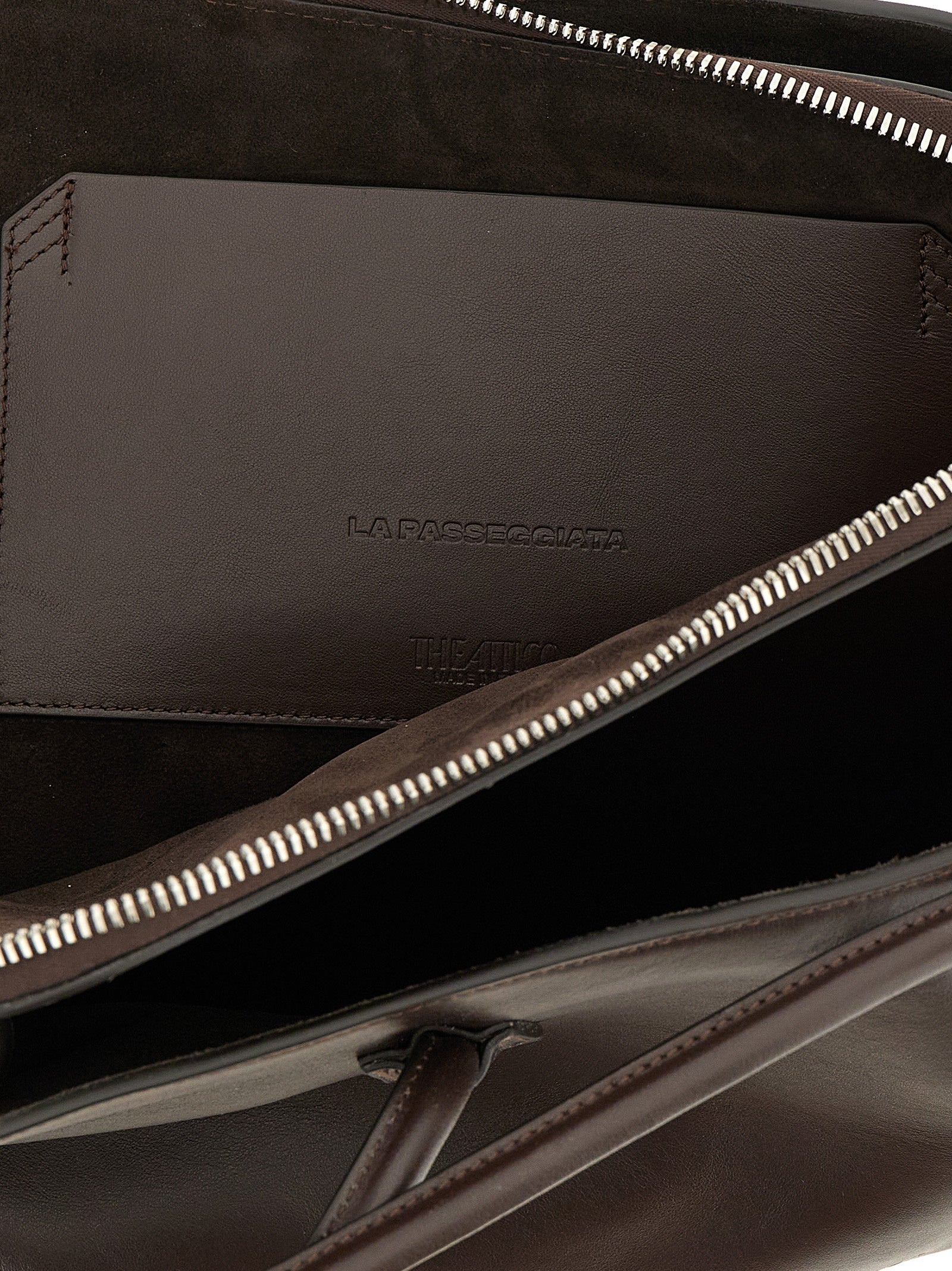 The Attico La Passeggiata Medium Top Handle - Dark Brown