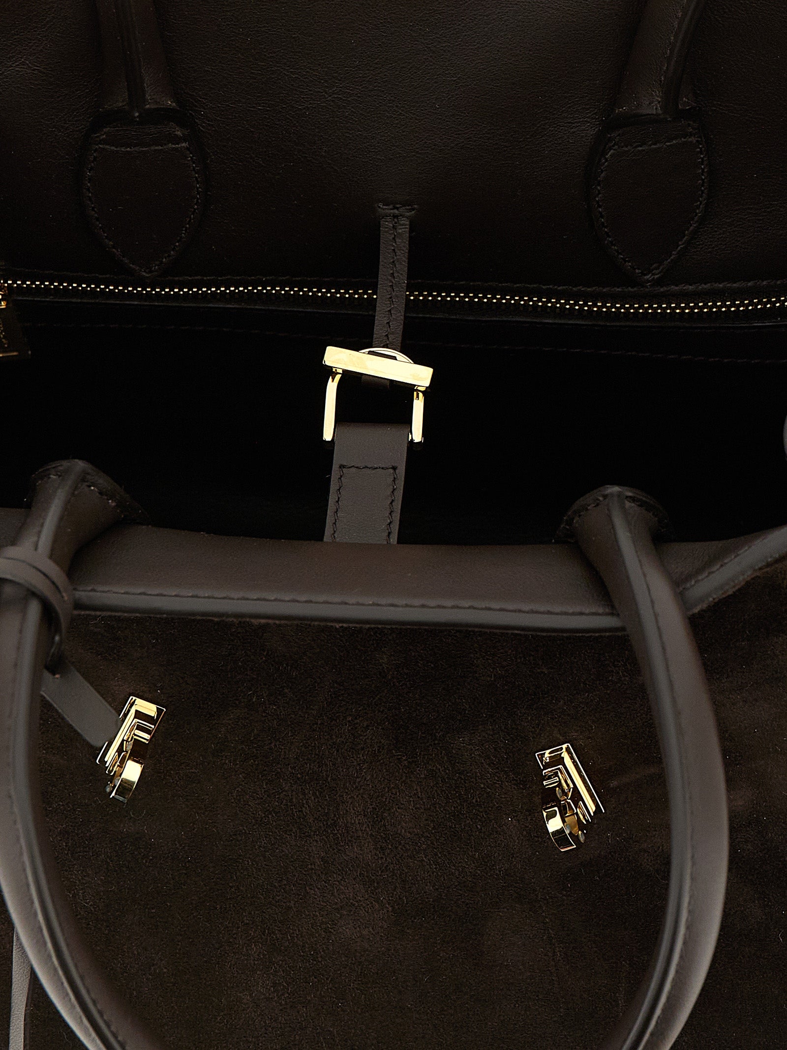 Ferragamo Hug Suede Handbag - Testa di Moro