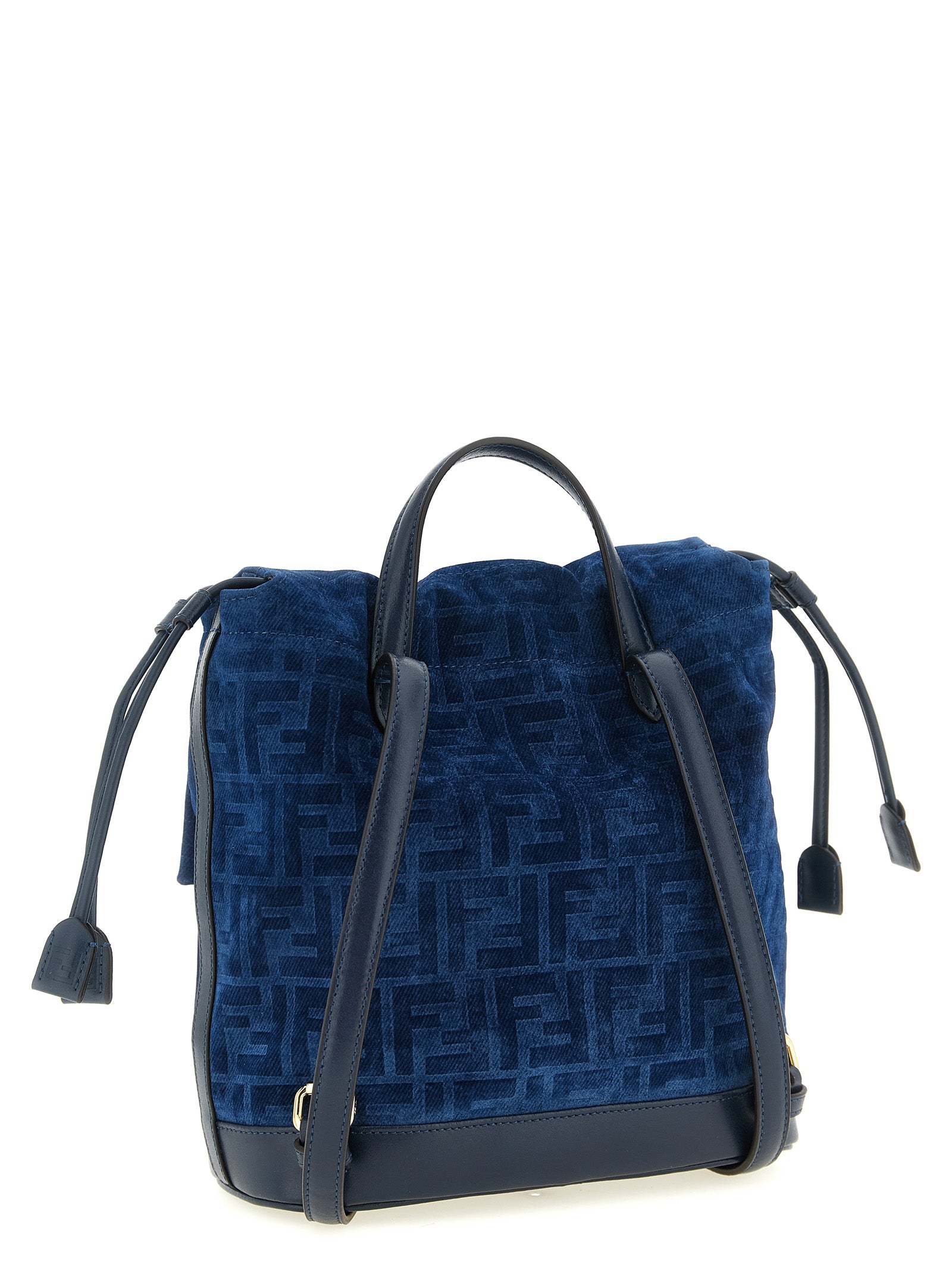 Fendi Backpack - Blue Flocked FF Denim