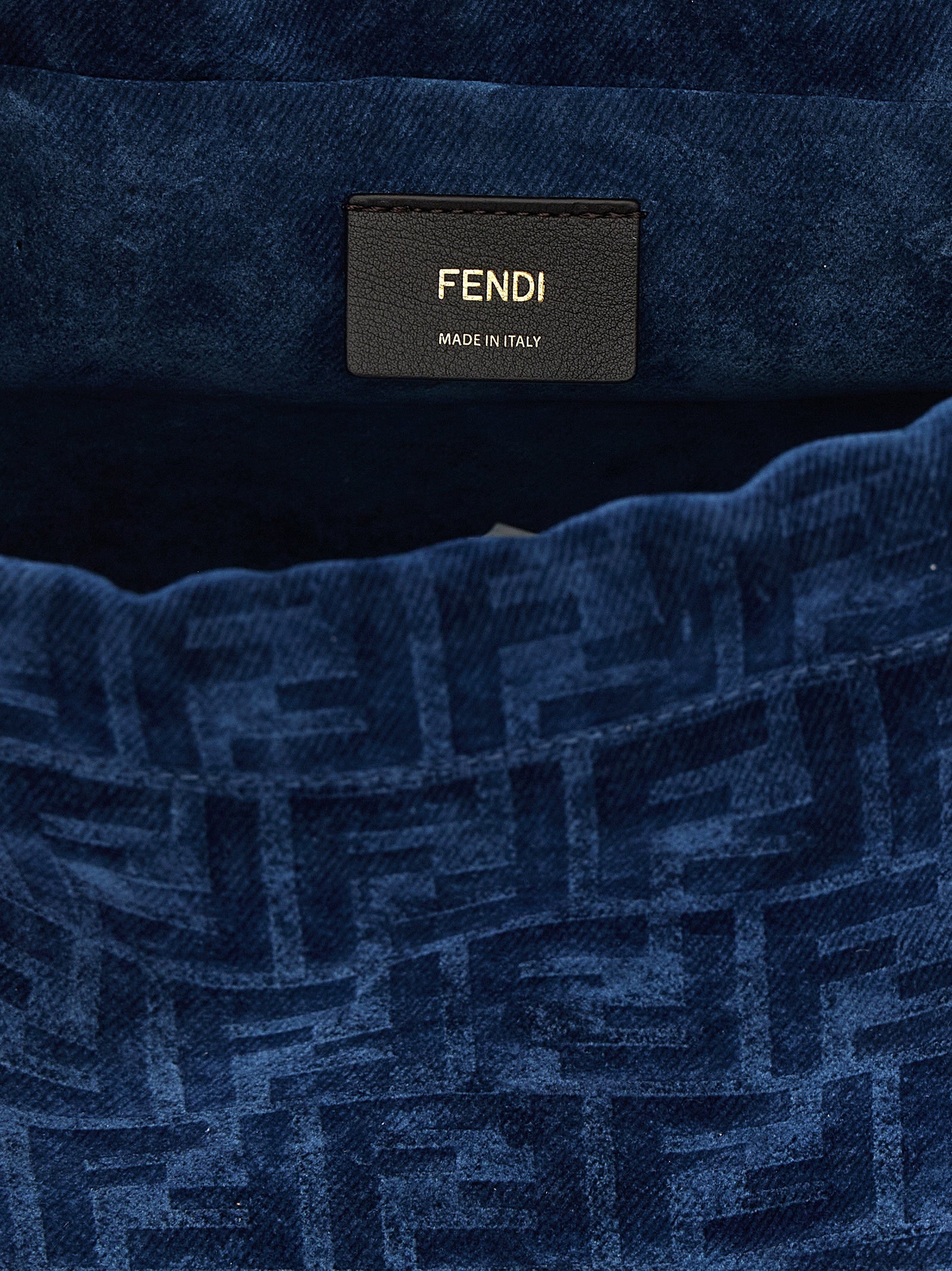 Fendi Backpack - Blue Flocked FF Denim