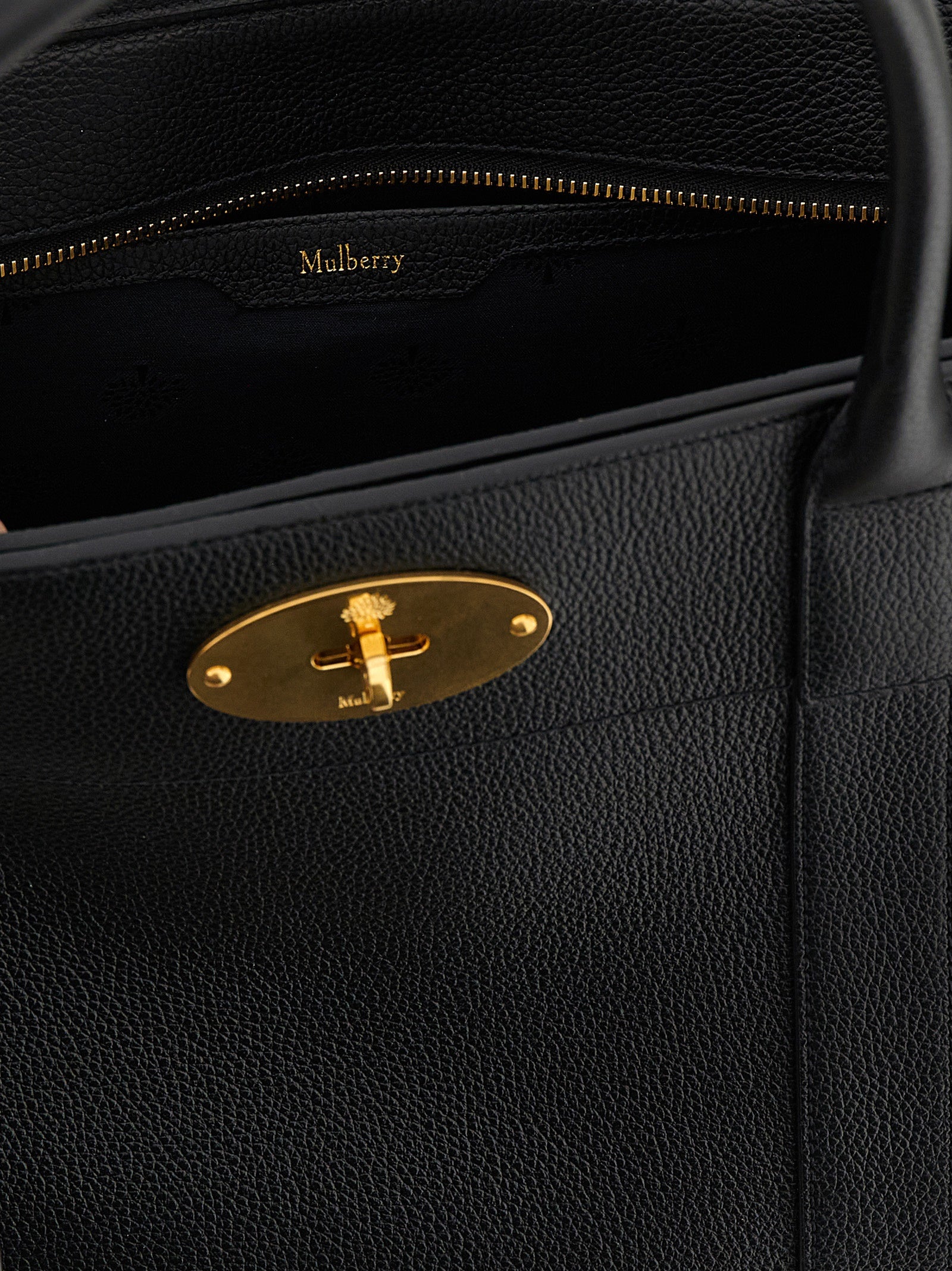 Mulberry Bayswater 9 to 5 Tote Bag - Black Classic Grain