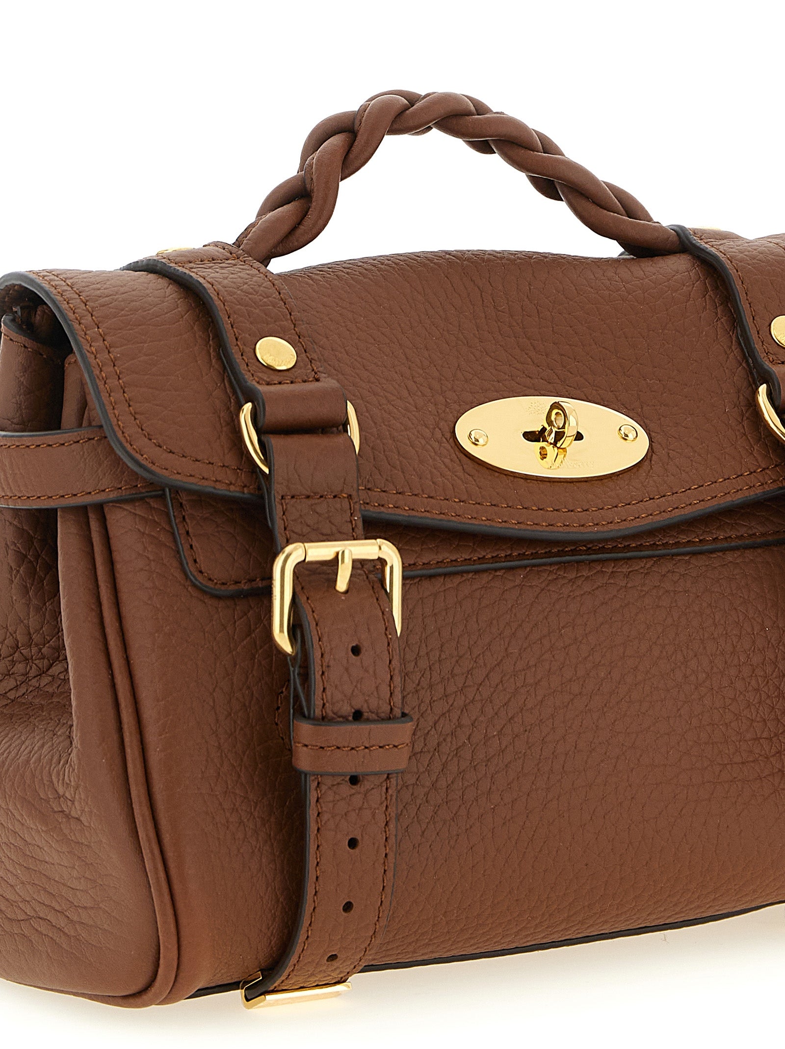 Mulberry Alexa Mini Handbag - Bright Oak Heavy Grain