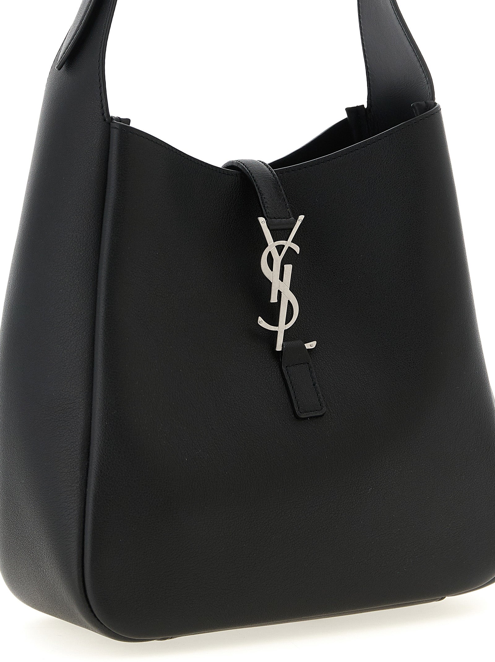 Saint Laurent Le 5 À 7 Supple Small Hobo Bag - Black Grained Leather