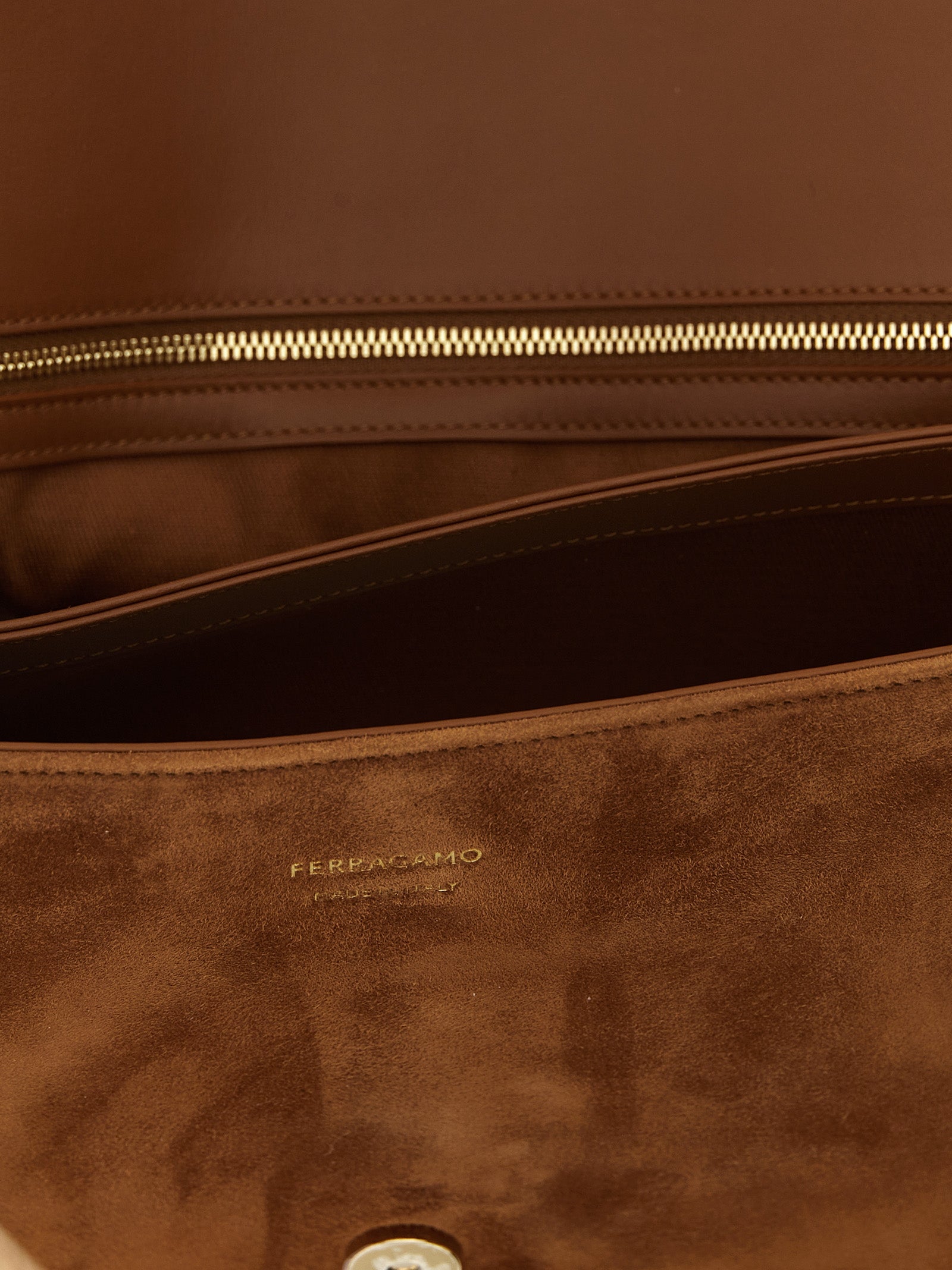 Ferragamo Mia Small Shoulder Bag - Natural Brown