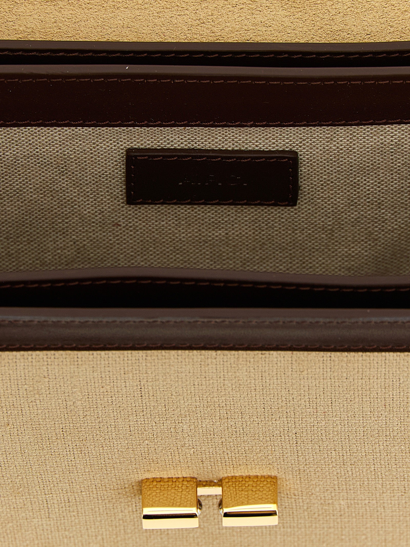A.P.C. Grace Small Bag - Beige Canvas and Hazelnut Leather