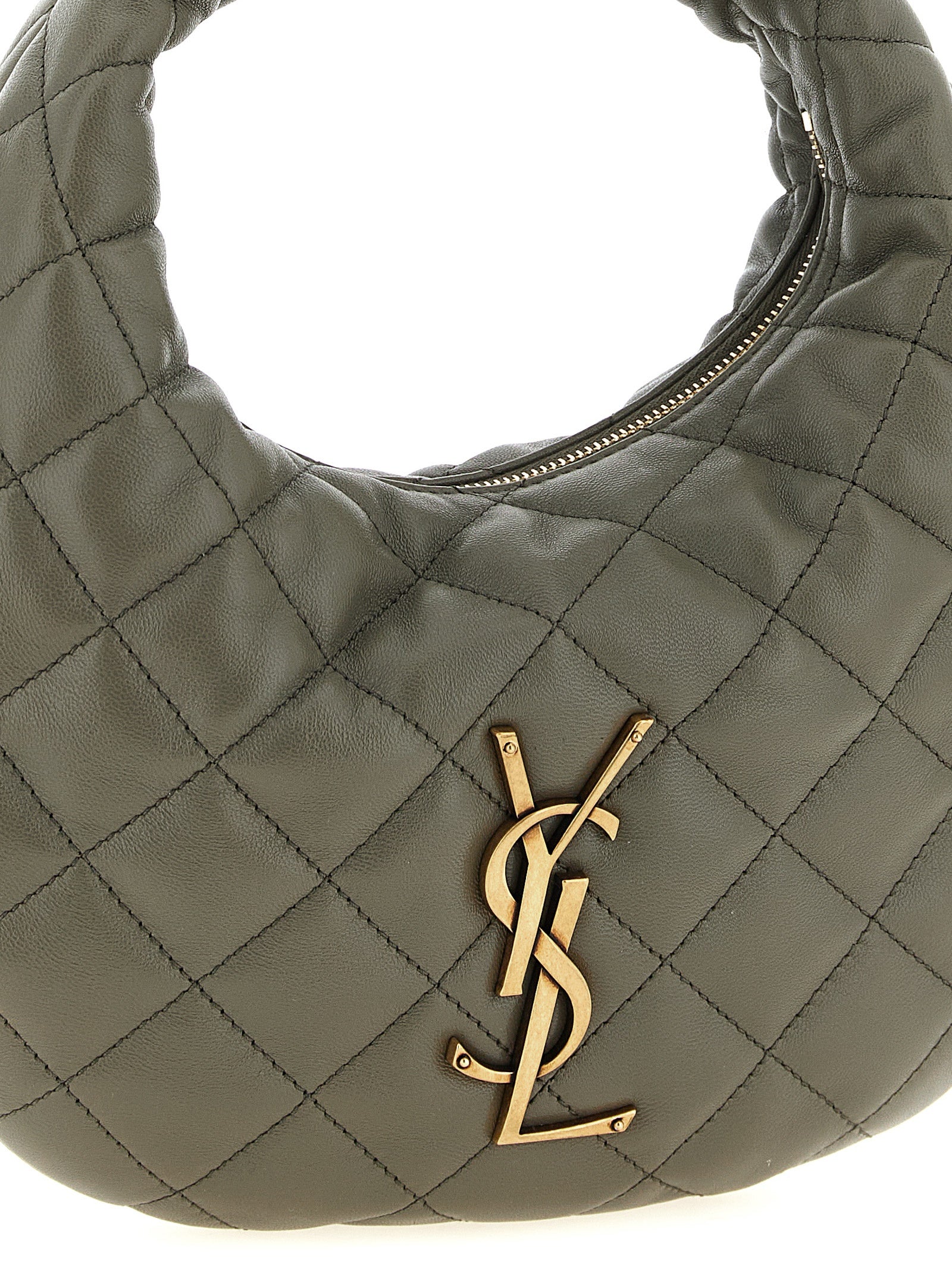 Saint Laurent Icarino in Quilted Nappa - Strong Moss