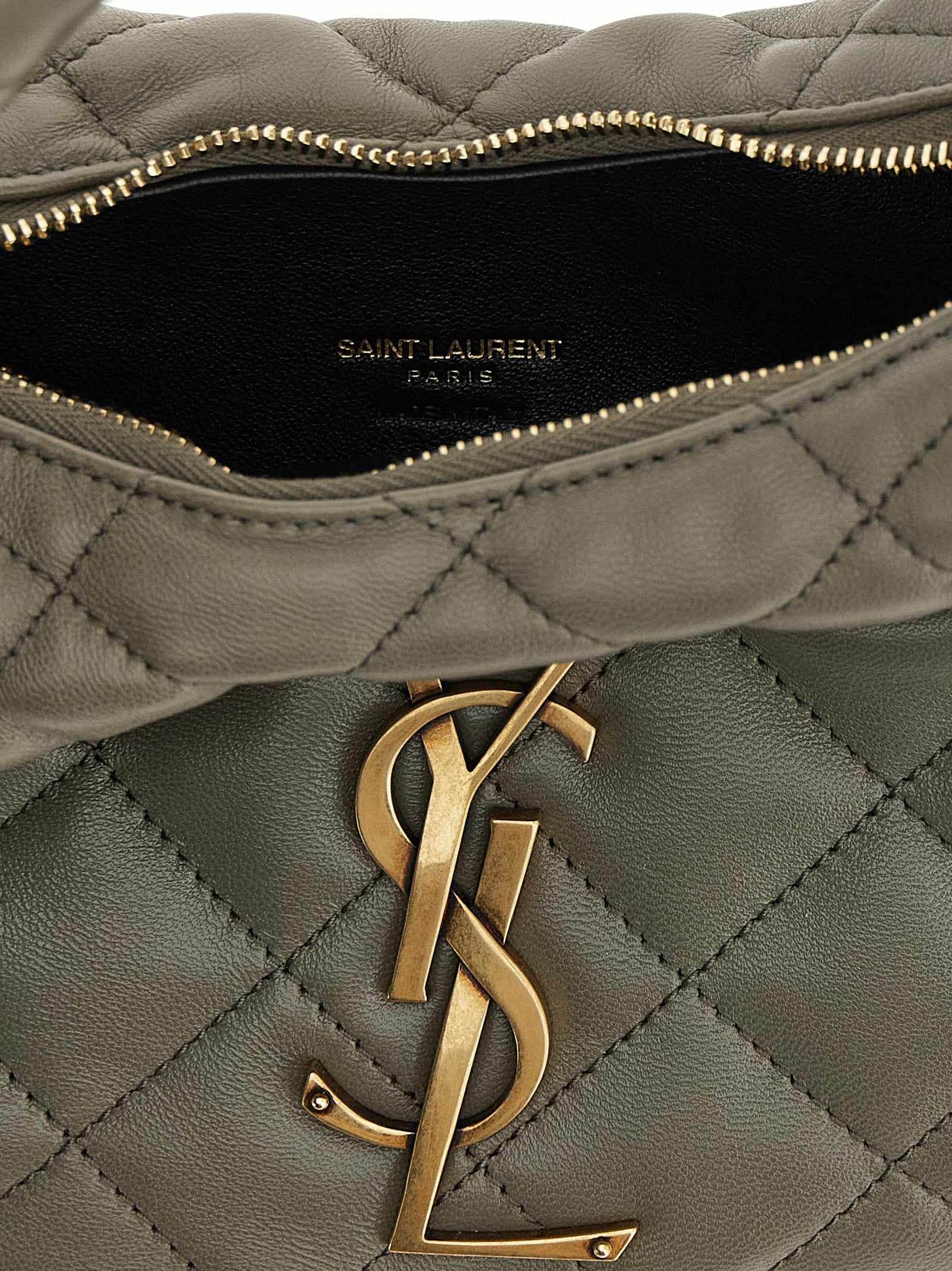 Saint Laurent Icarino in Quilted Nappa - Strong Moss