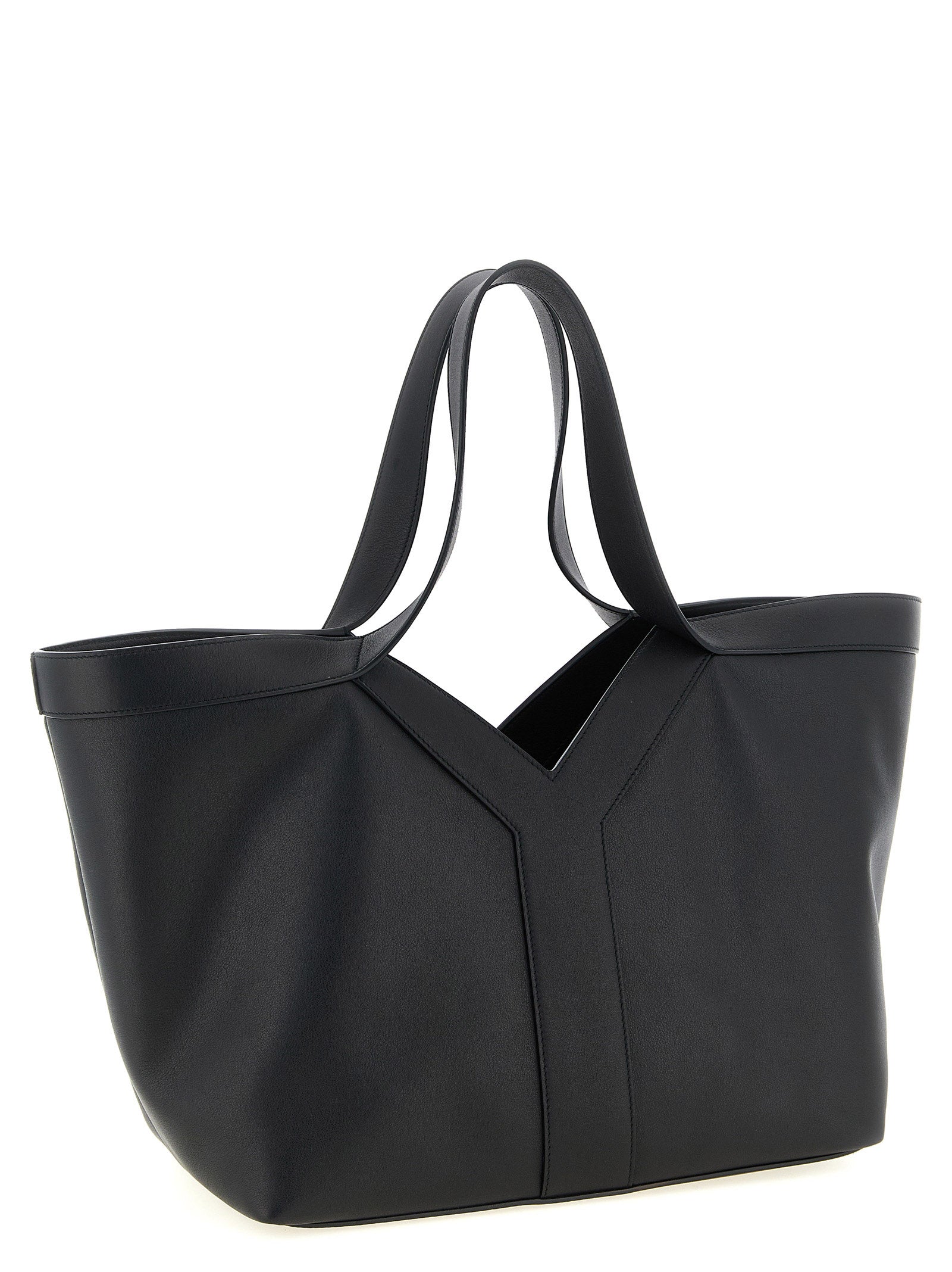 Saint Laurent Y Small Tote - Black Leather