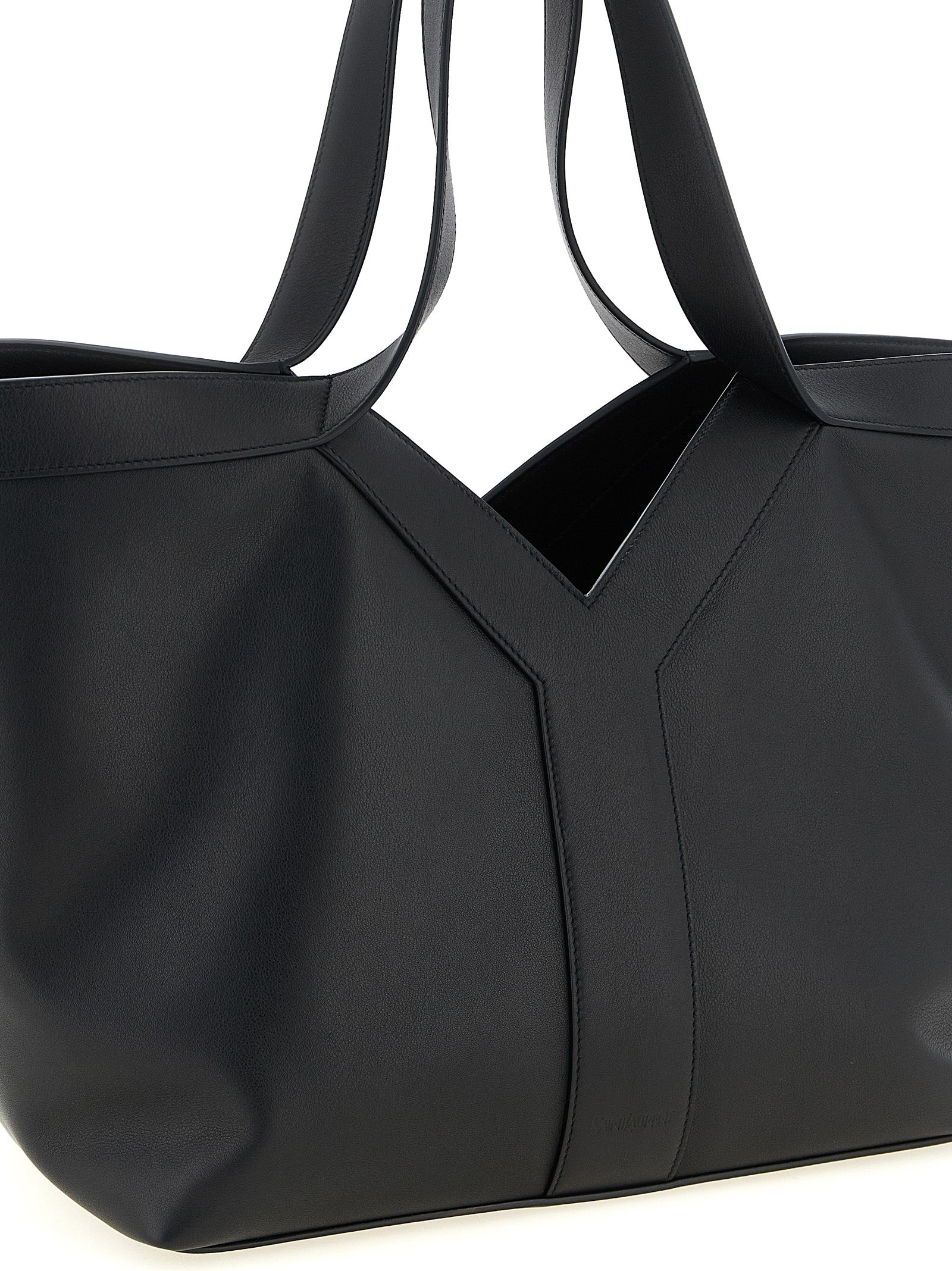 Saint Laurent Y Small Tote - Black Leather