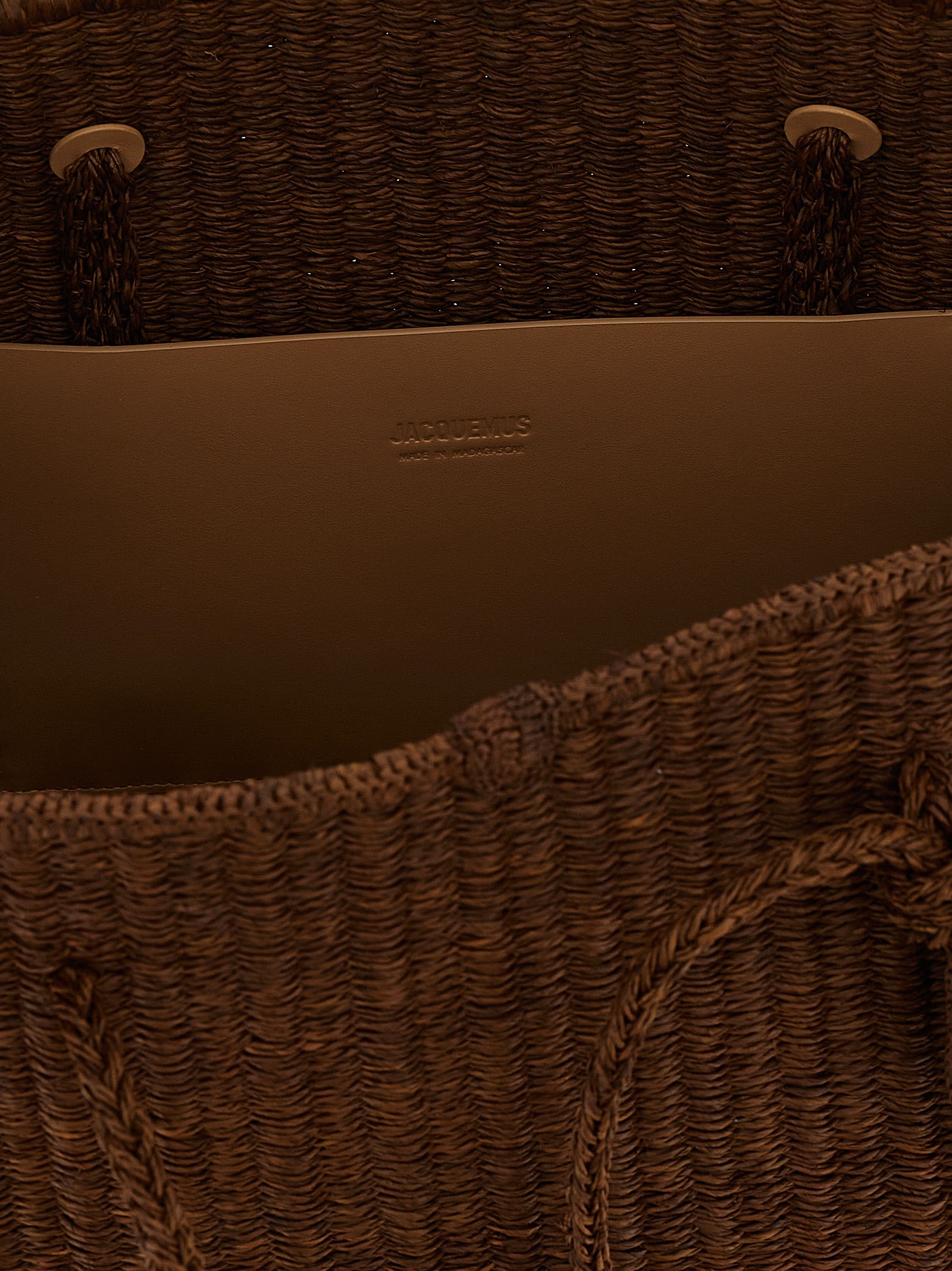Jacquemus Le Grand Turismo Bowling Bag - Camel Raffia