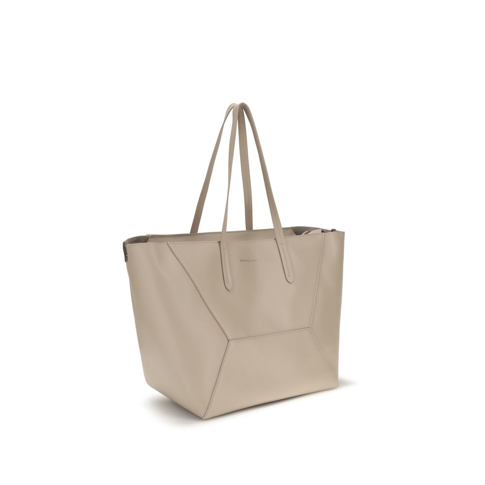 Brunello Cucinelli BC Duo Tote Bag - Buff Beige Calfskin