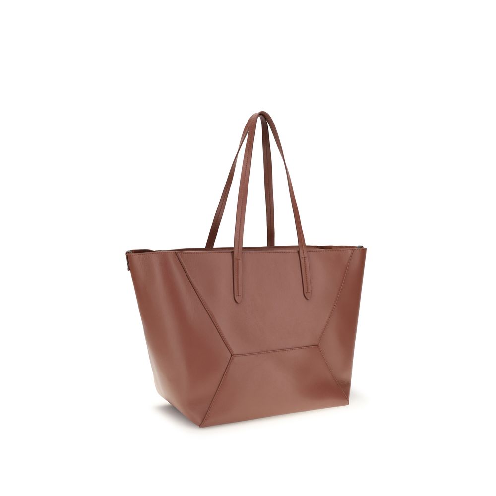 Brunello Cucinelli BC Duo Tote Bag - Firebrick Red Calfskin