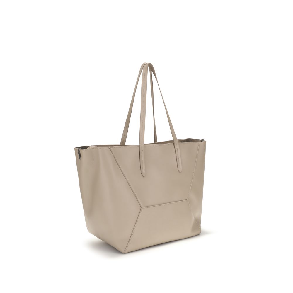 Brunello Cucinelli BC Duo Tote Bag - Buff Beige Calfskin