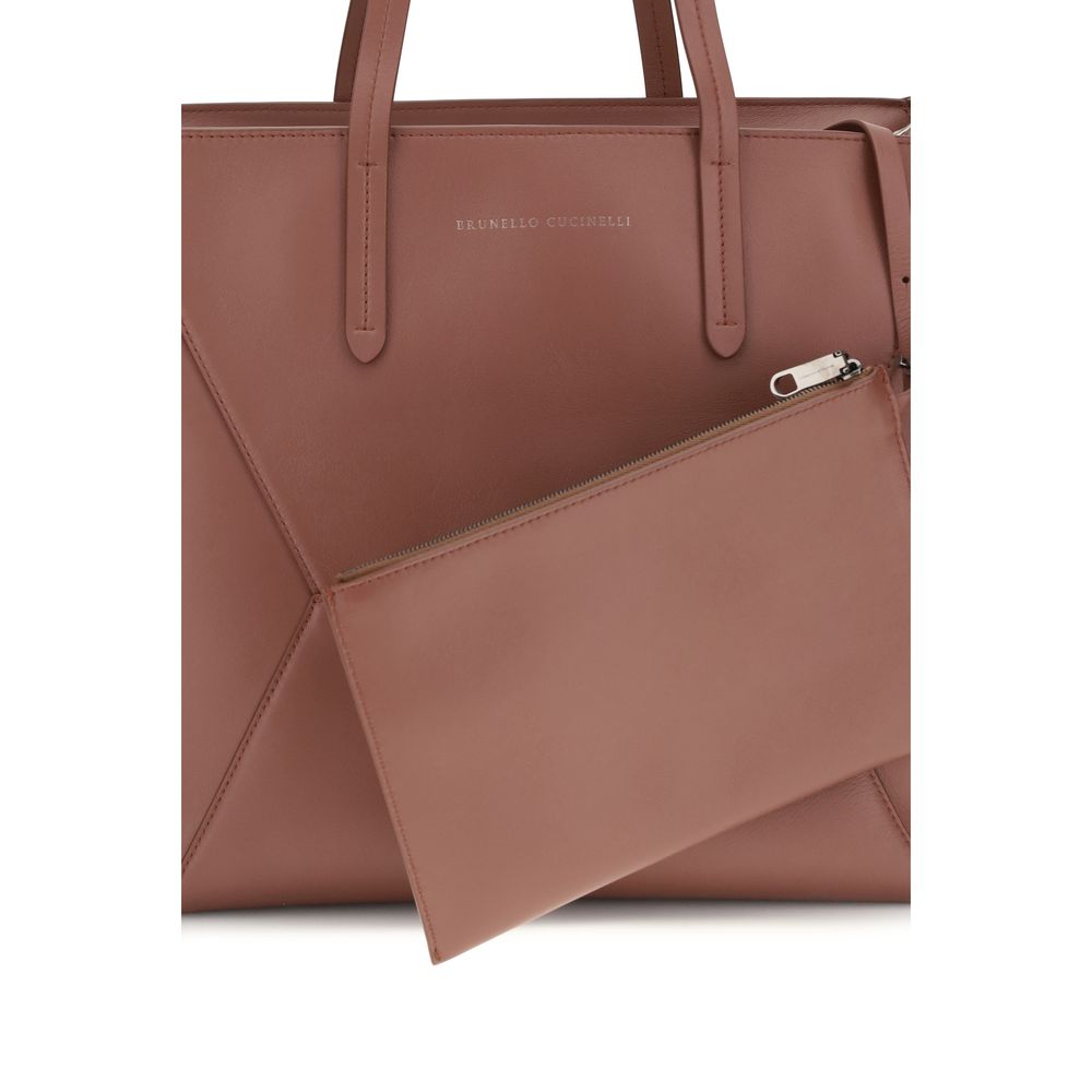 Brunello Cucinelli BC Duo Tote Bag - Firebrick Red Calfskin