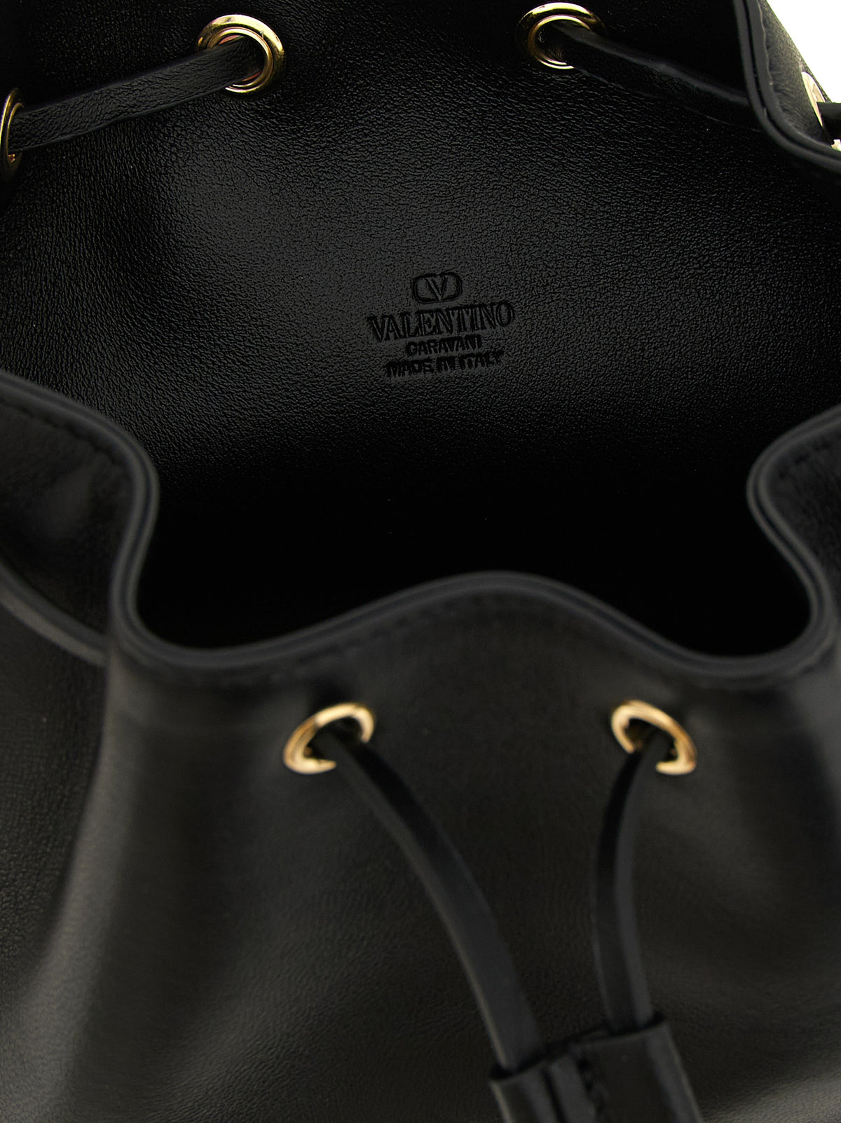 Valentino Garavani VLogo Signature Mini Bucket Bag - Black Nappa Leather
