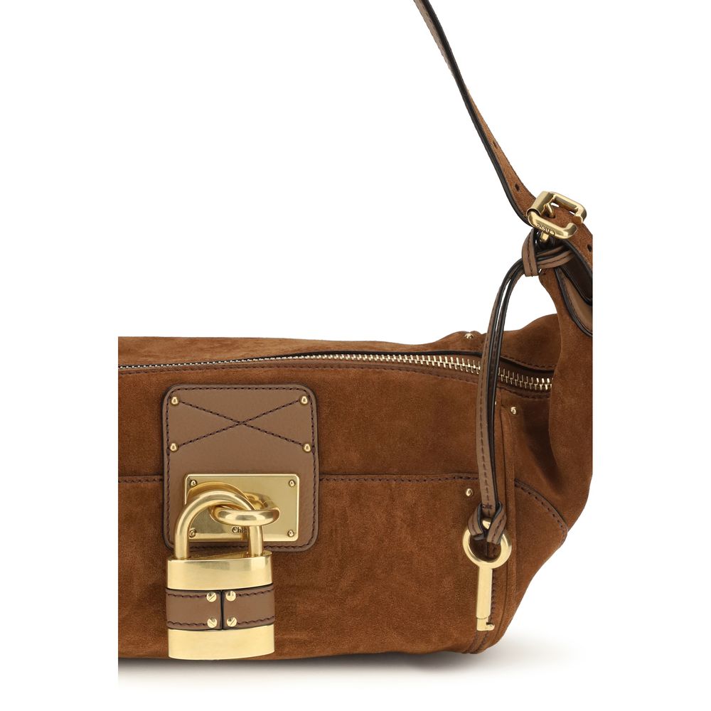 Chloé Paddington Crossbody Bag - Vintage Brown Suede Leather