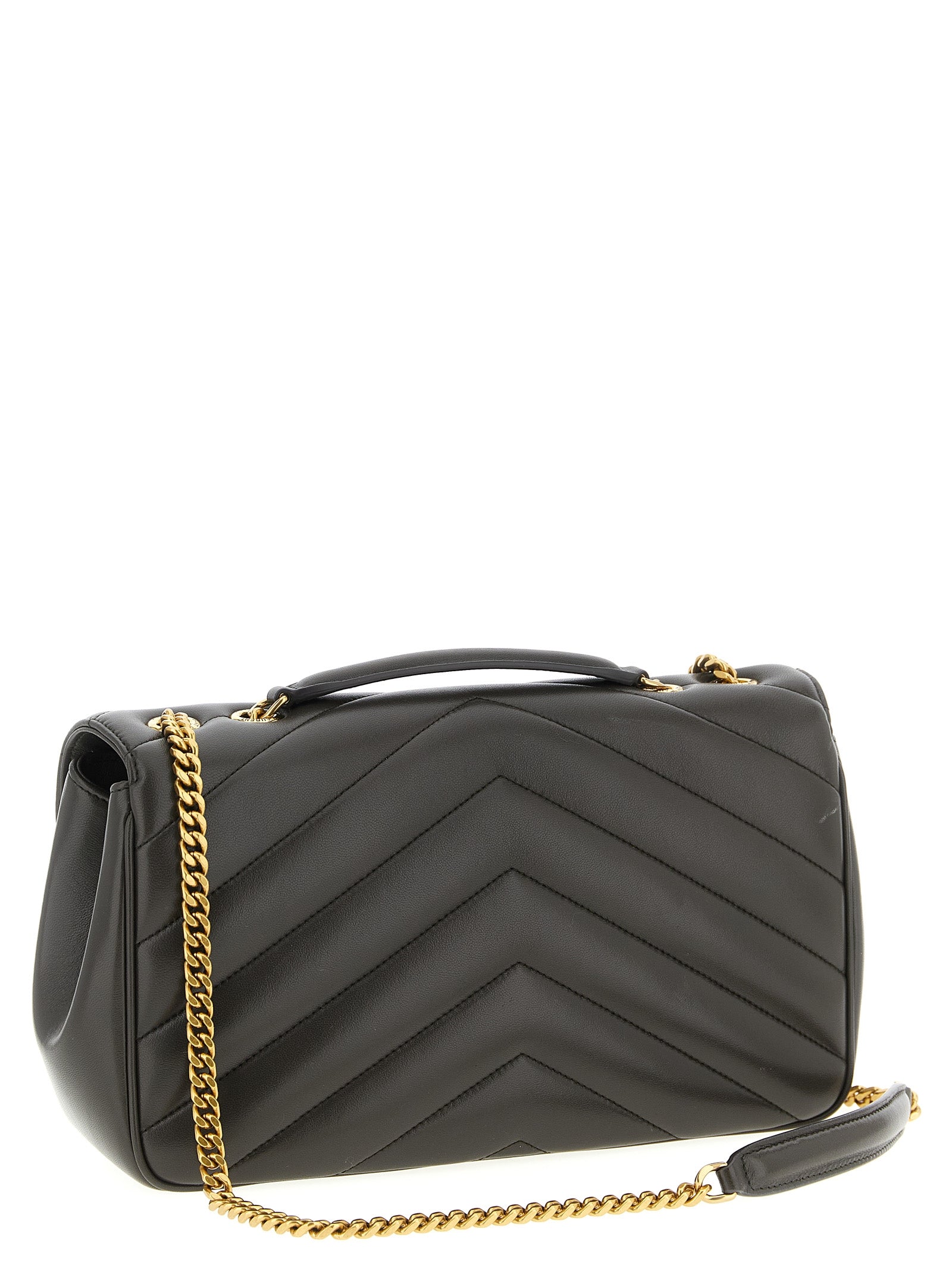 Saint Laurent Loulou Medium in Matelassé Lambskin - Urban Grey