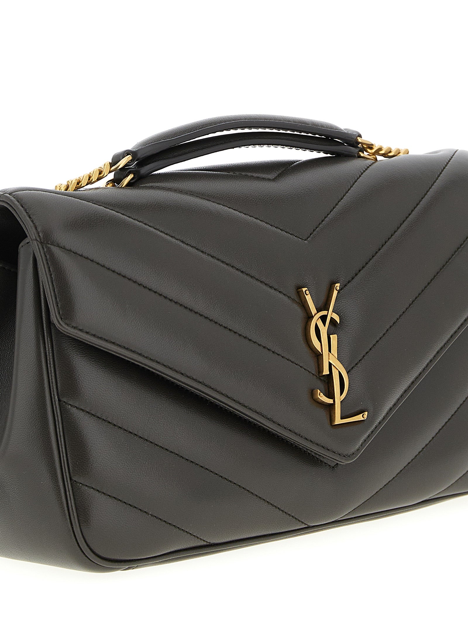Saint Laurent Loulou Medium in Matelassé Lambskin - Urban Grey