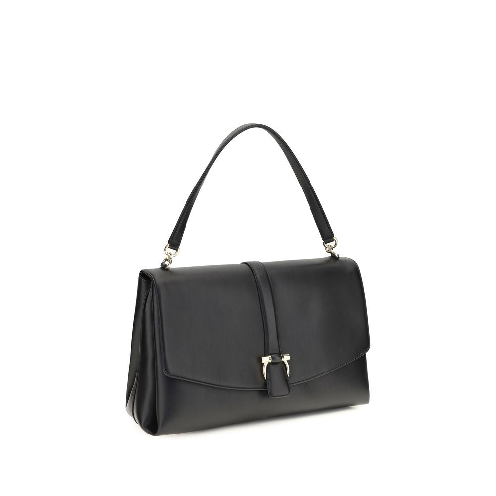 Ferragamo Mia Large Shoulder Bag - Black