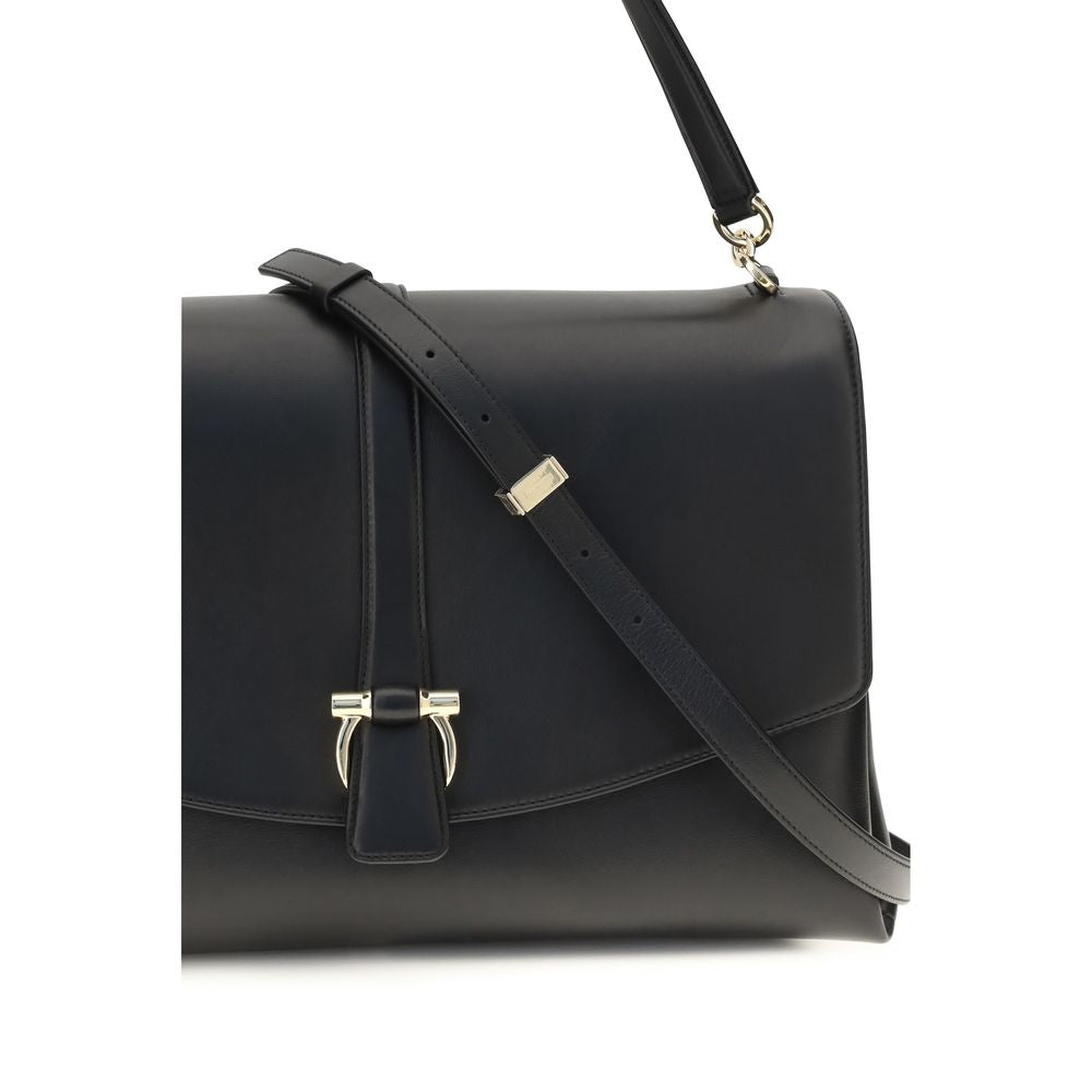 Ferragamo Mia Large Shoulder Bag - Black